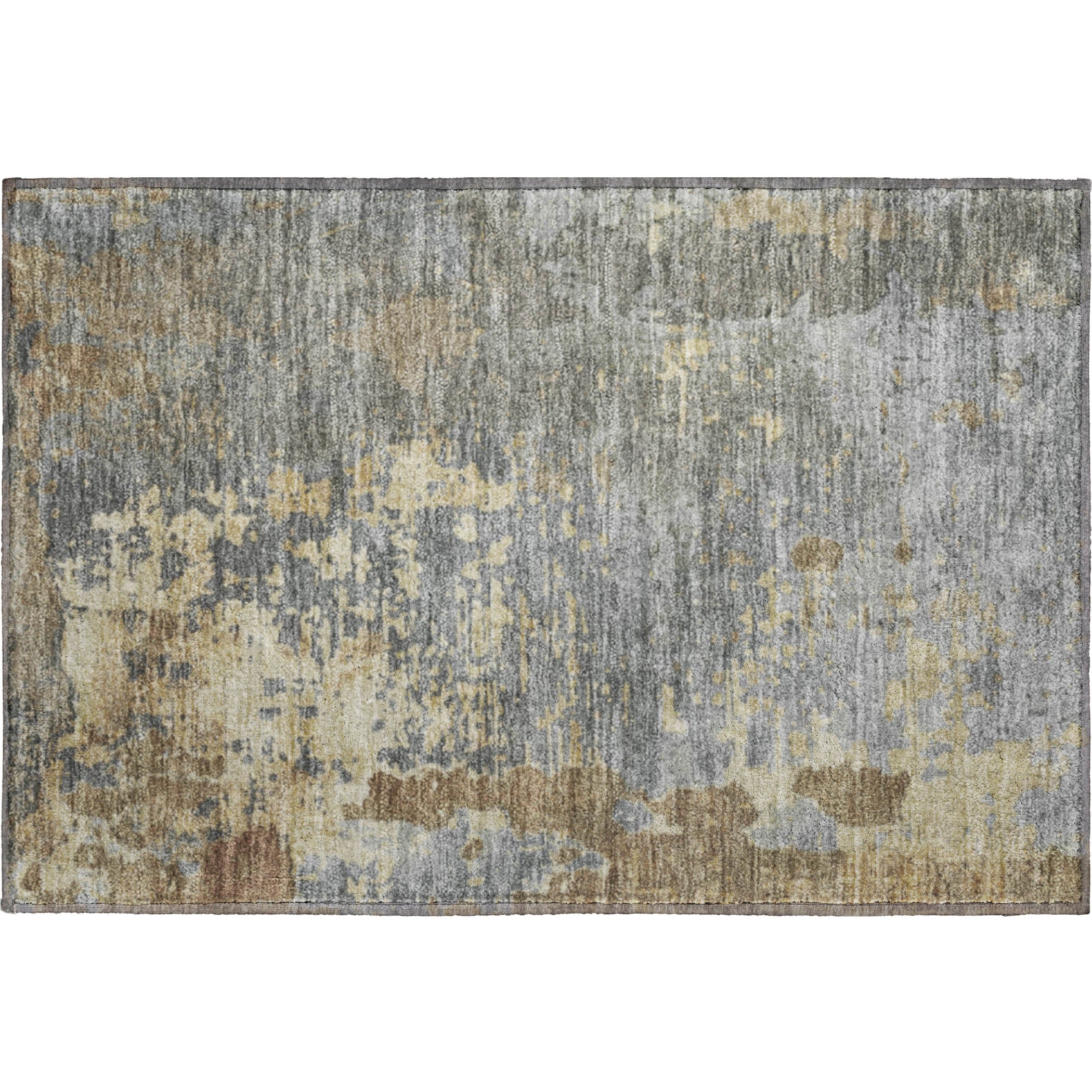 Chiang Mai Machine Washable Transitional Taupe Brown Rug 1'8" x 2'6" #shape_Rectangle