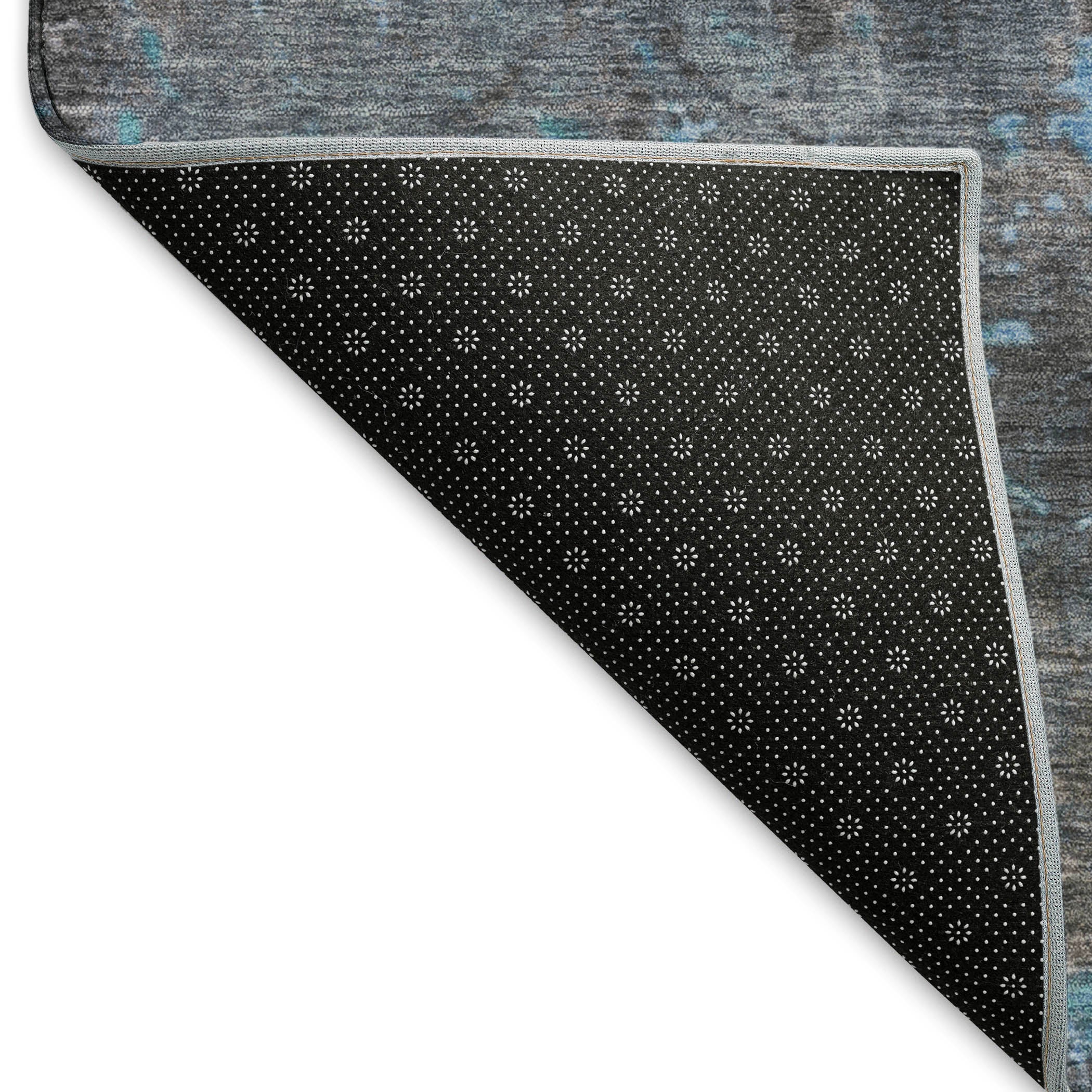 Chiang Mai Machine Washable Transitional Teal Rug 1'8" x 2'6" #shape_Rectangle