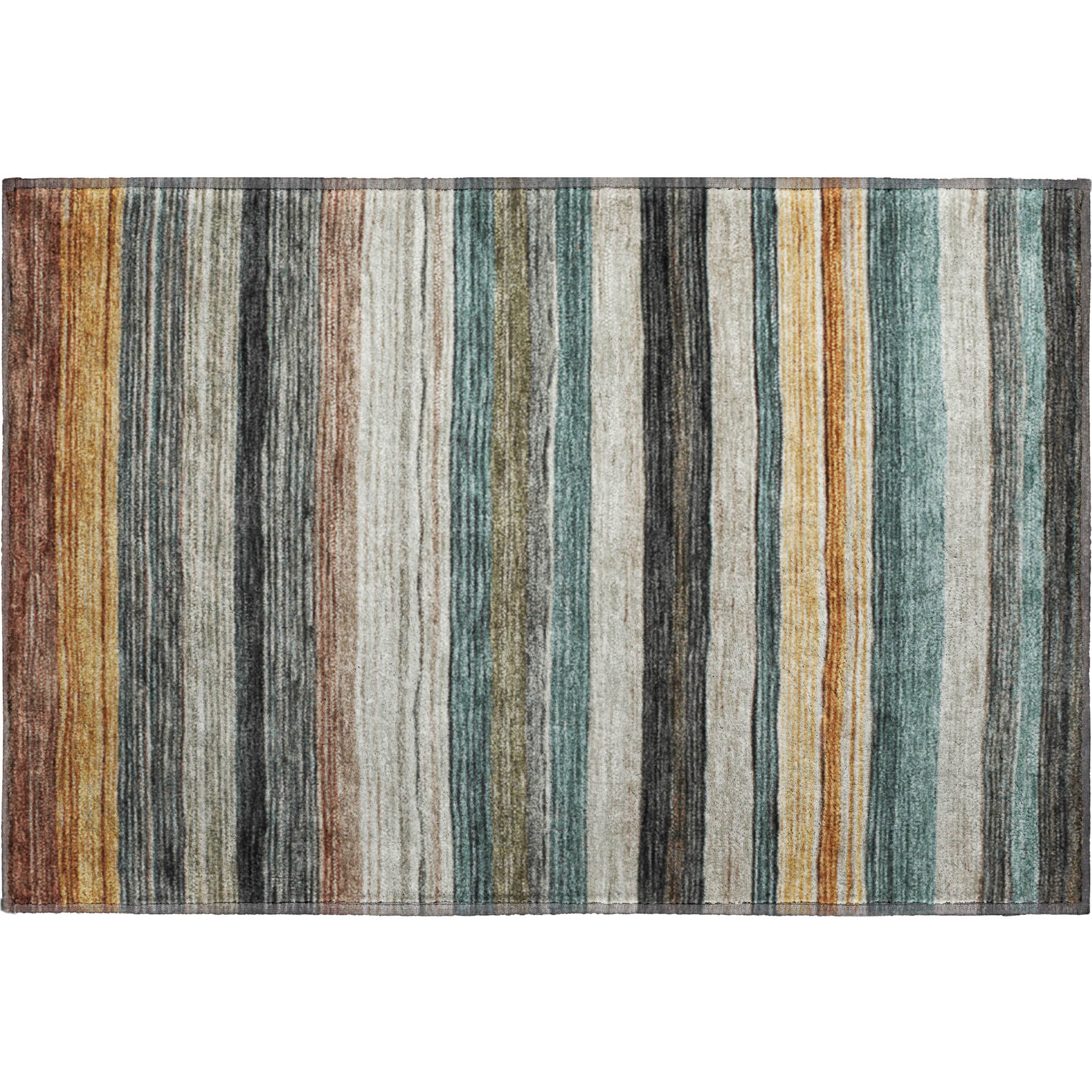 Baku Machine Washable Transitional Beige Brown Rug 1'8" x 2'6" #shape_Rectangle