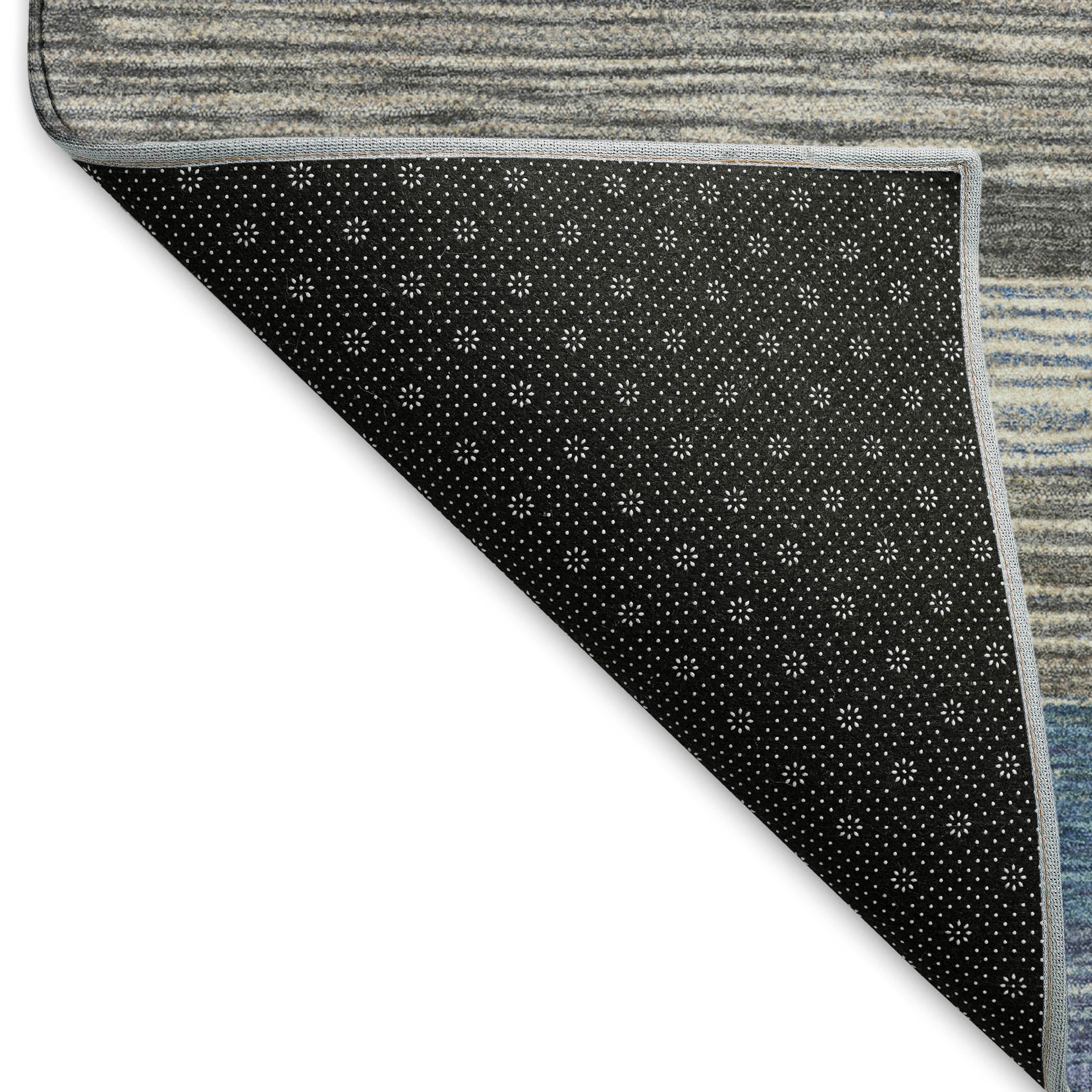 Baku Machine Washable Transitional Denim Blue Rug 1'8" x 2'6" #shape_Rectangle