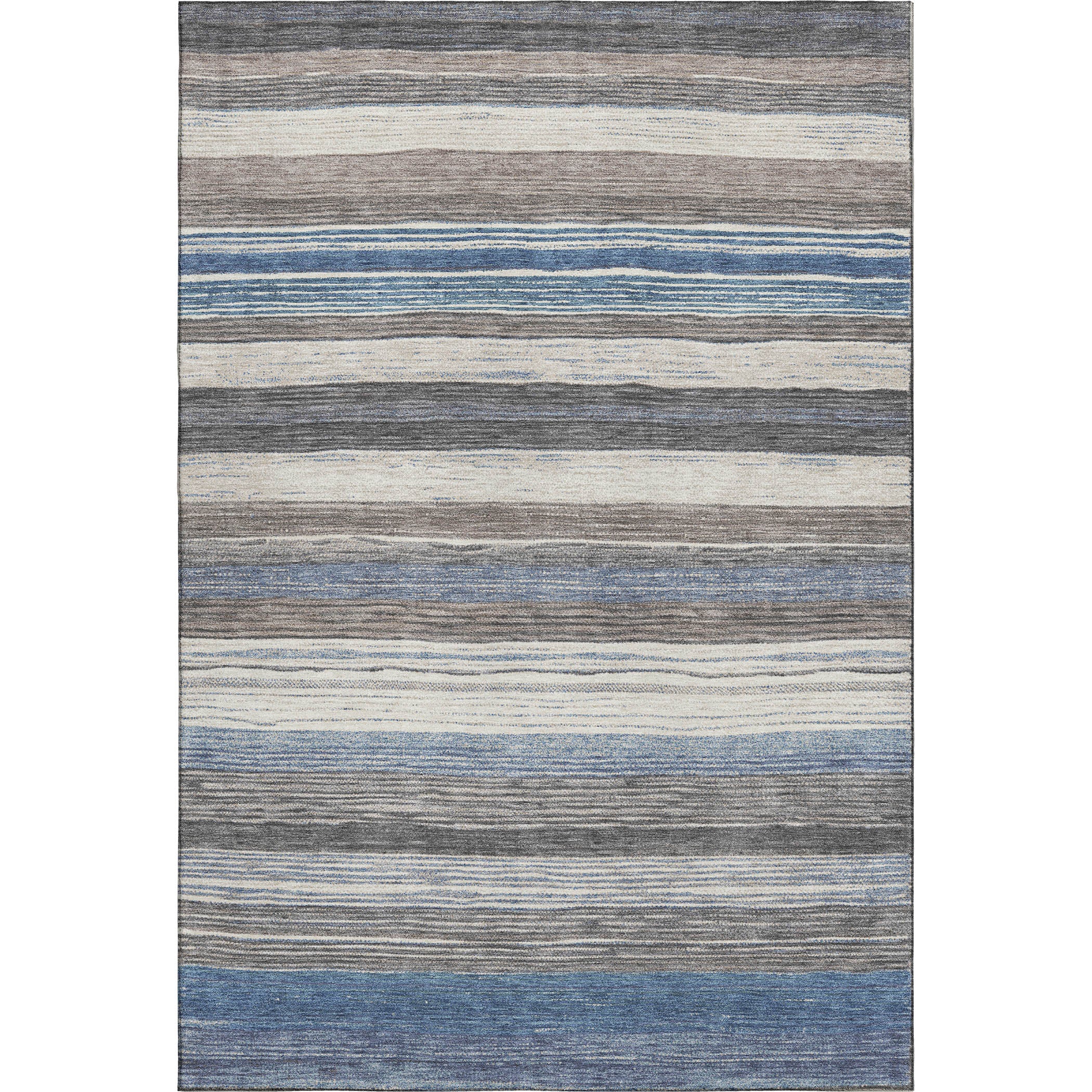 Baku Machine Washable Transitional Denim Blue Rug 2'6" x 3'10" #shape_Rectangle