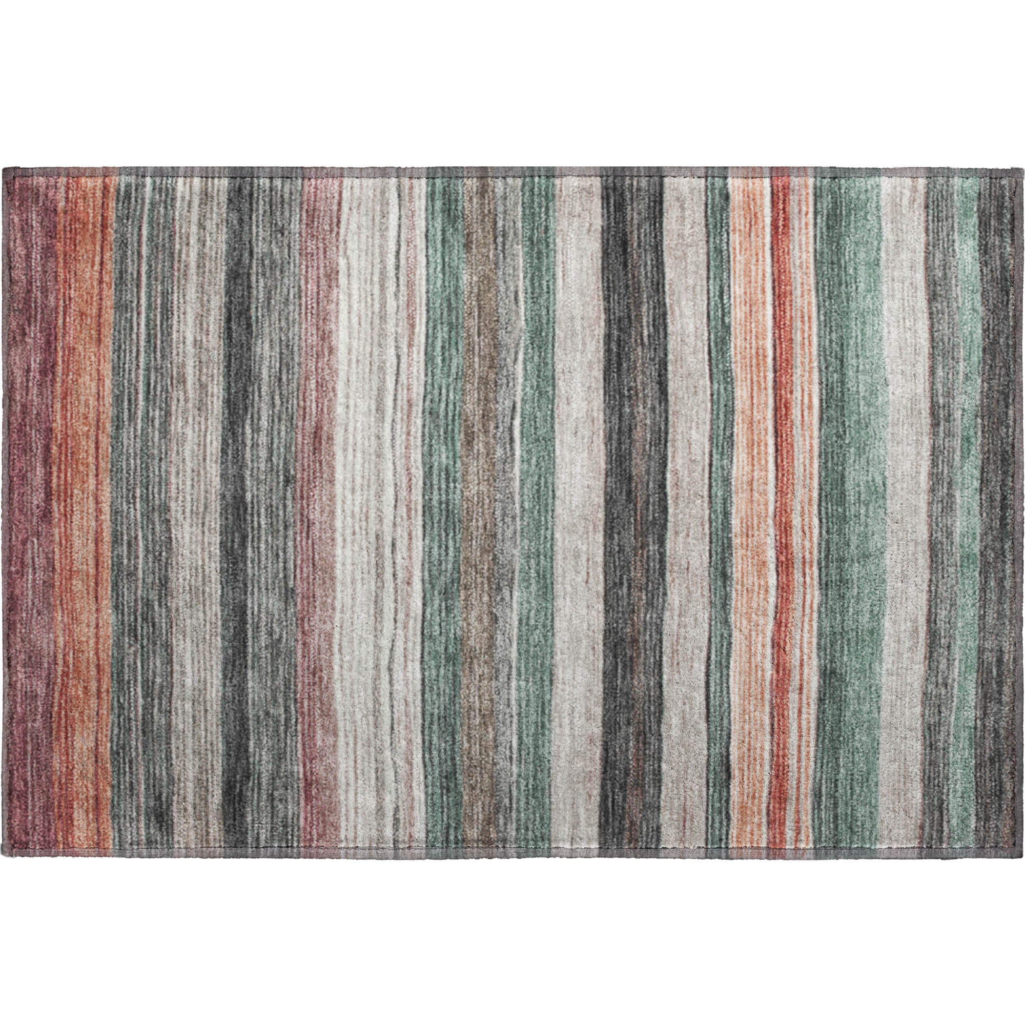 Baku Machine Washable Transitional Seafoam Blue Rug 1'8" x 2'6" #shape_Rectangle