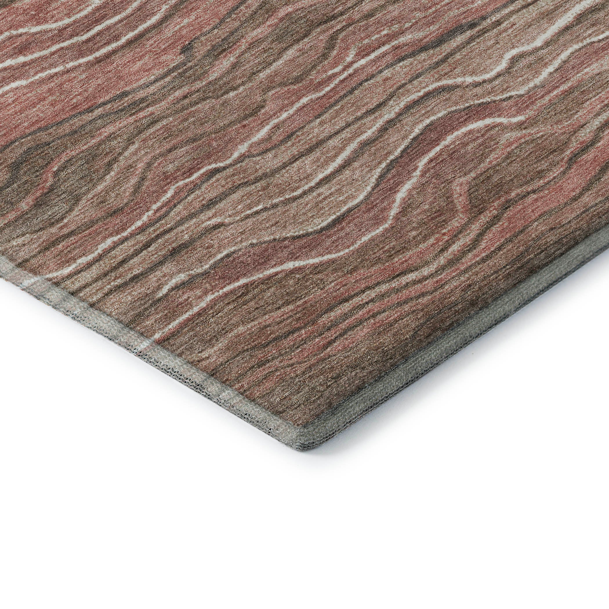 Lisbon Machine Washable Transitional Mocha Brown Rug 1'8" x 2'6" #shape_Rectangle