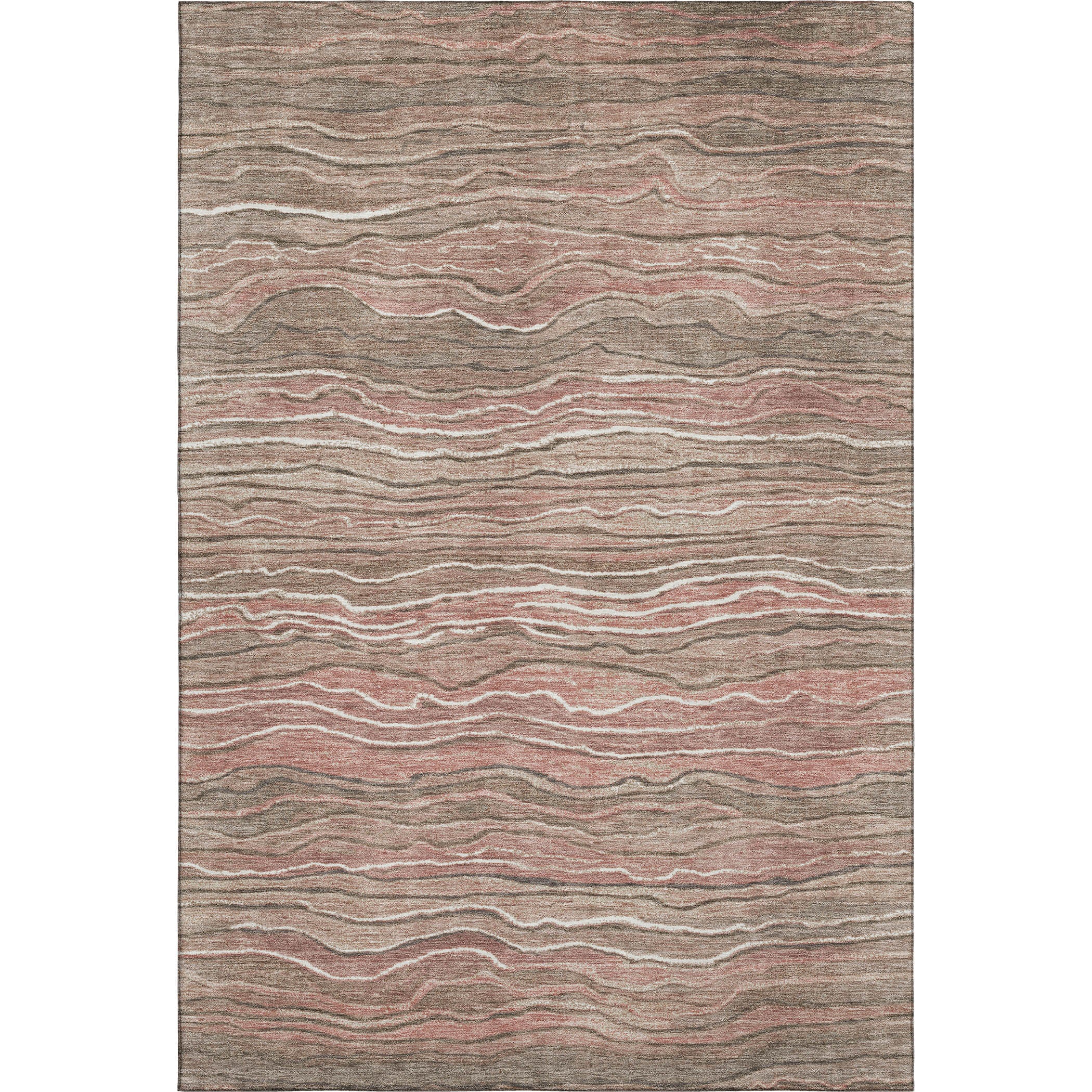 Lisbon Machine Washable Transitional Mocha Brown Rug 2'6" x 3'10" #shape_Rectangle