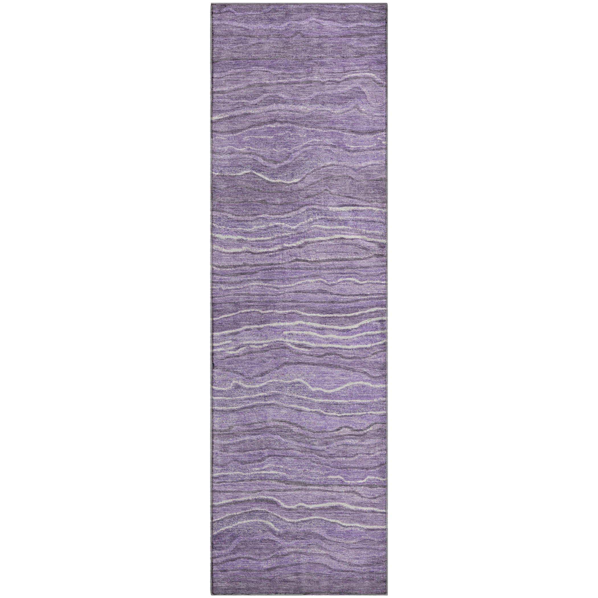 Lisbon Machine Washable Transitional Purple Rug 2'3" x 7'6" #shape_Runner
