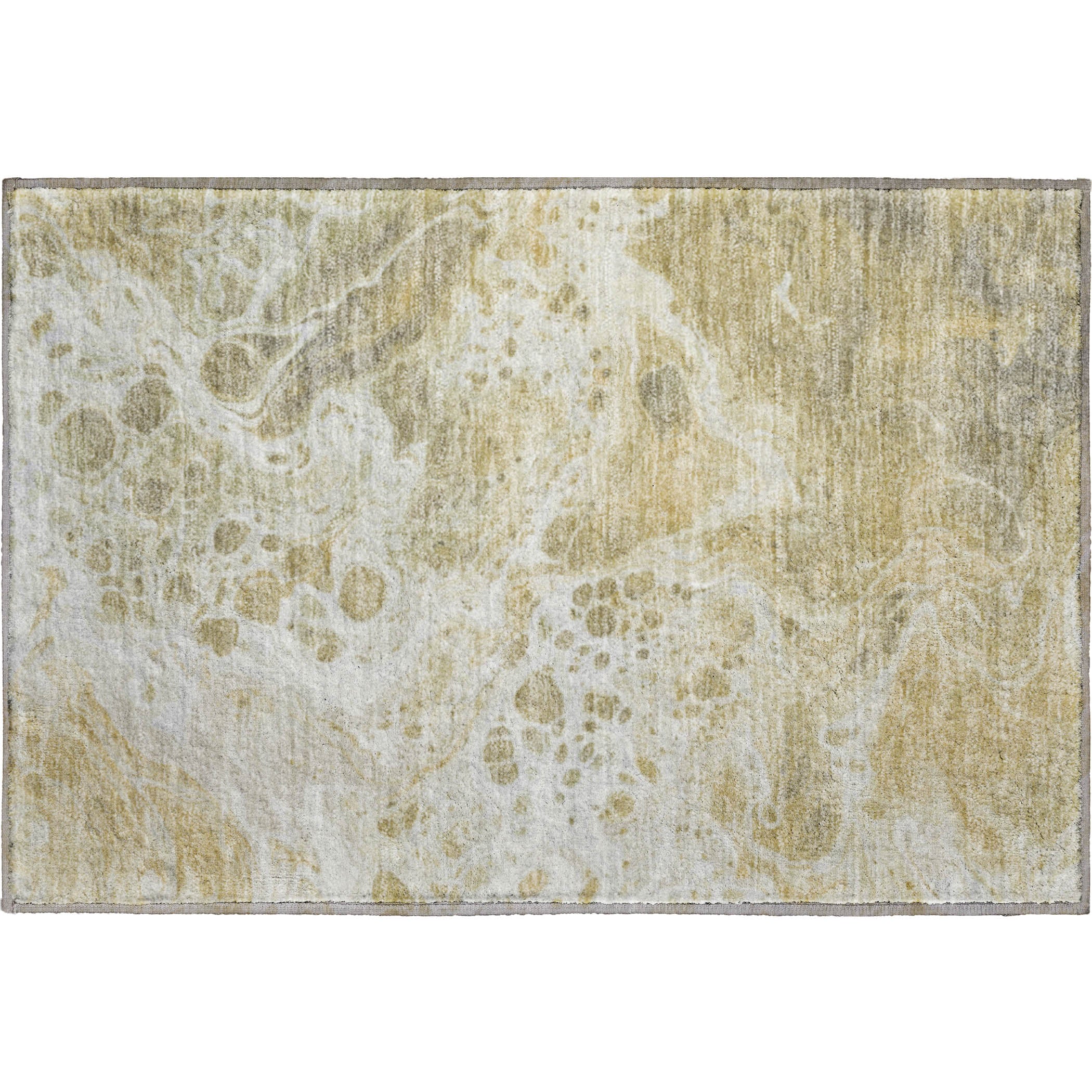 Bruges Machine Washable Transitional Gold Rug 1'8" x 2'6" #shape_Rectangle