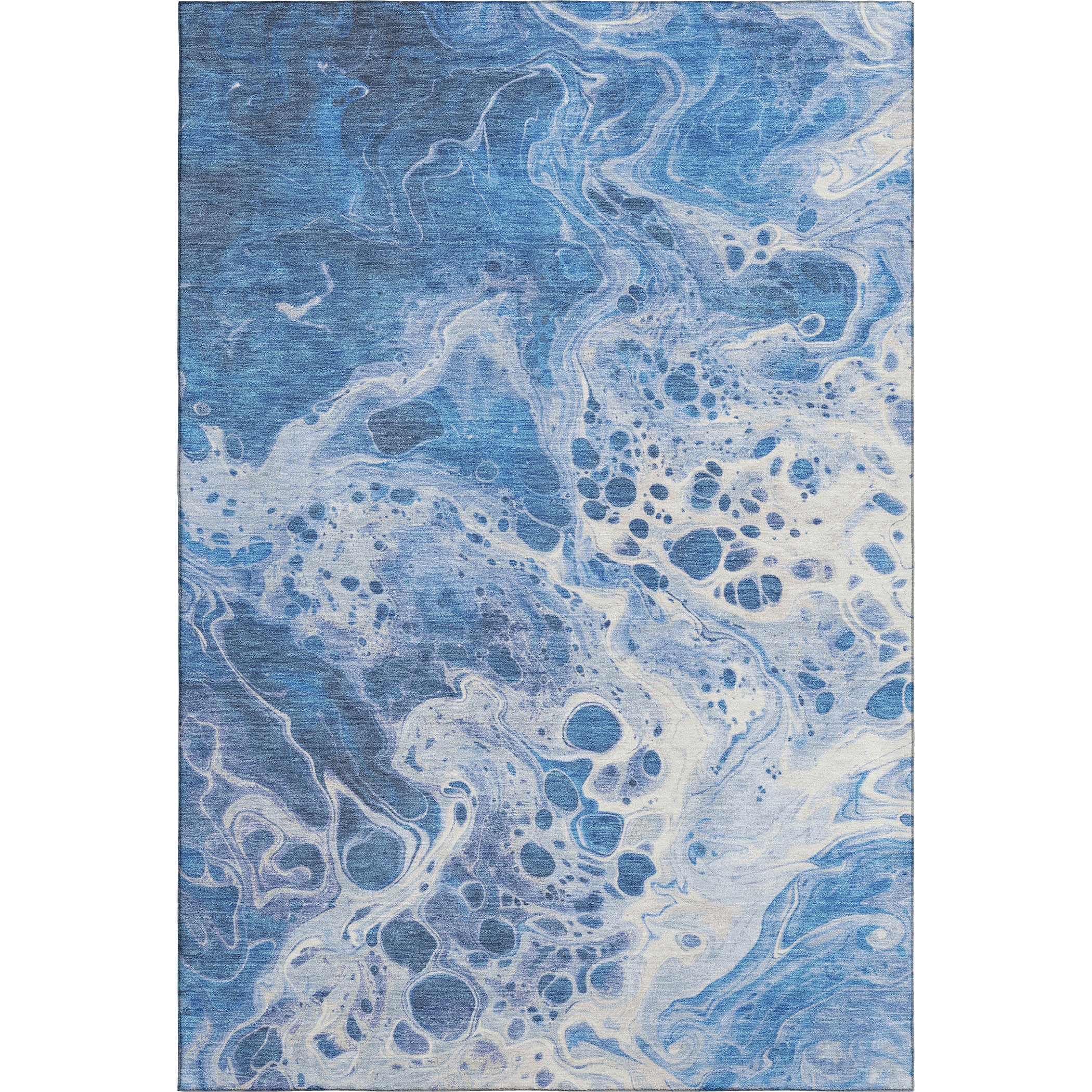 Bruges Machine Washable Transitional Navy Blue Rug 2'6" x 3'10" #shape_Rectangle