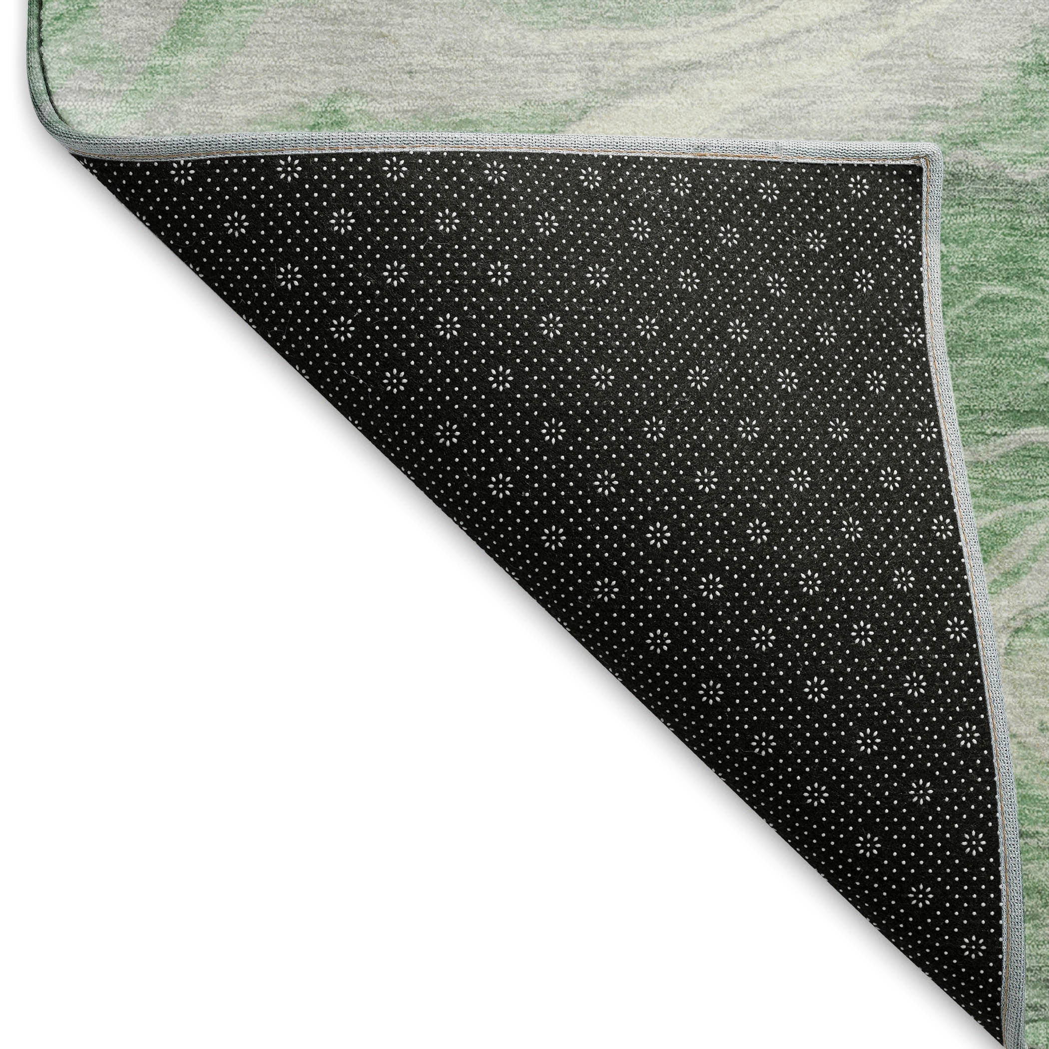 Reykjavik Machine Washable Transitional Green Rug 1'8" x 2'6" #shape_Rectangle