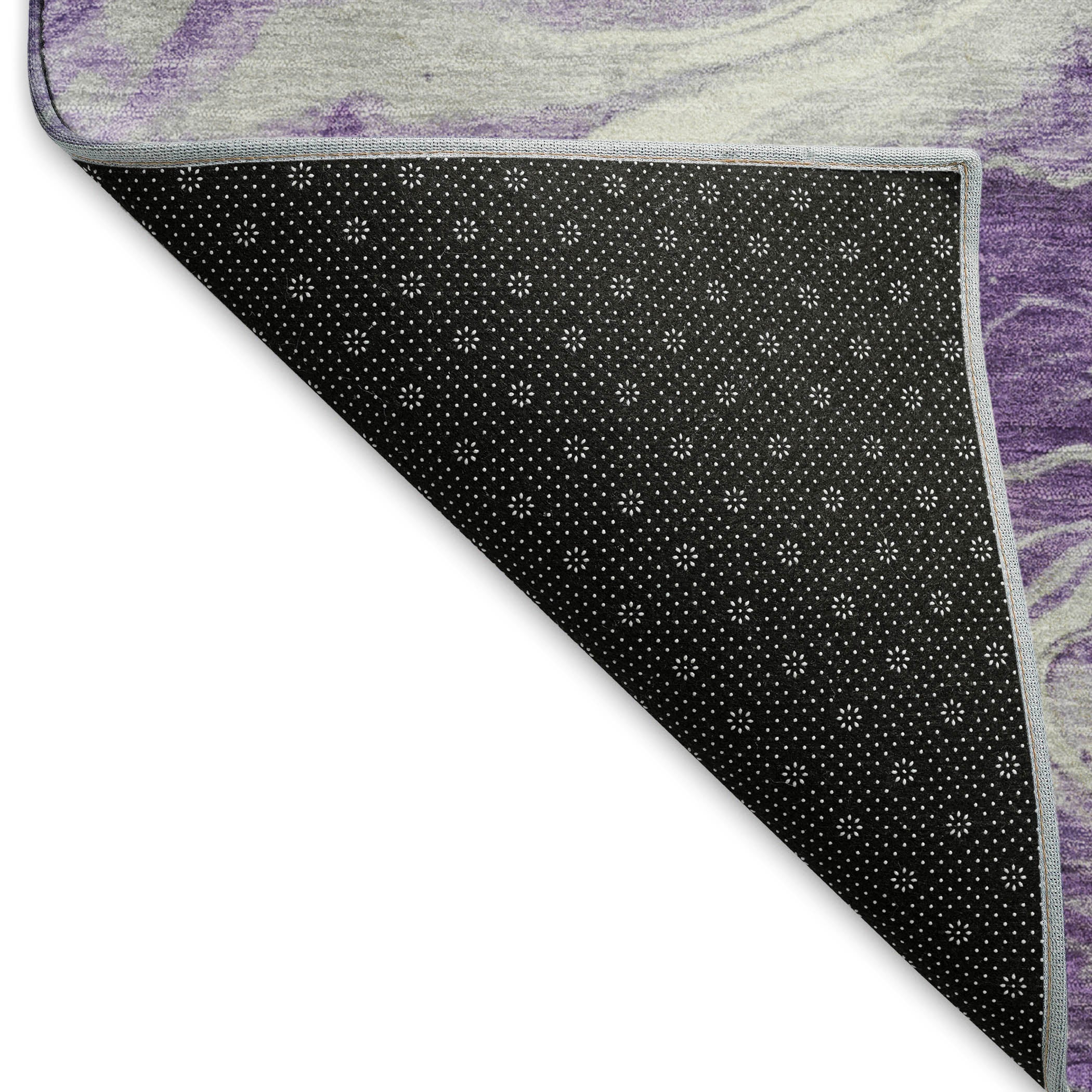 Reykjavik Machine Washable Transitional Purple Rug 1'8" x 2'6" #shape_Rectangle