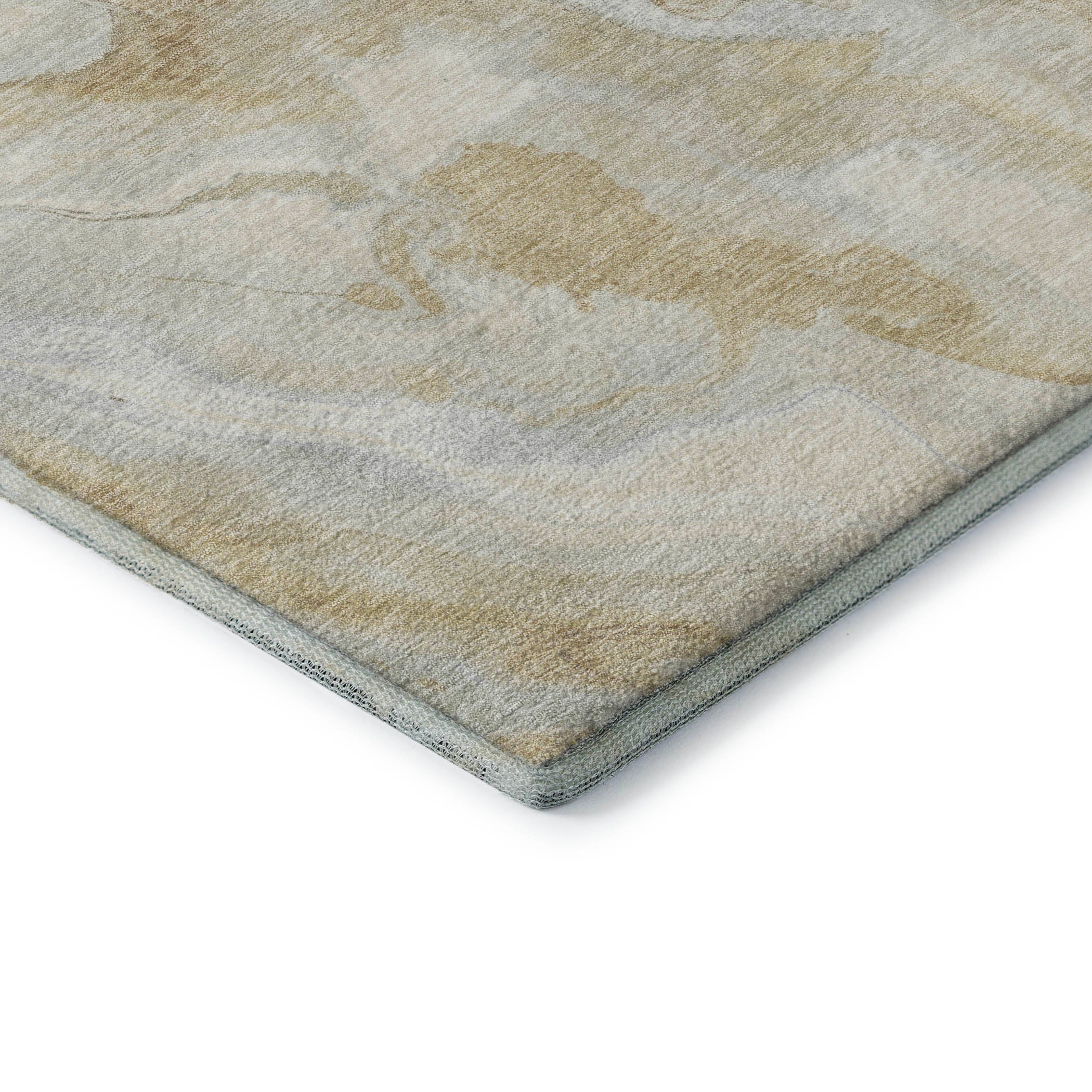 Santorini Machine Washable Transitional Beige Brown Rug 1'8" x 2'6" #shape_Rectangle