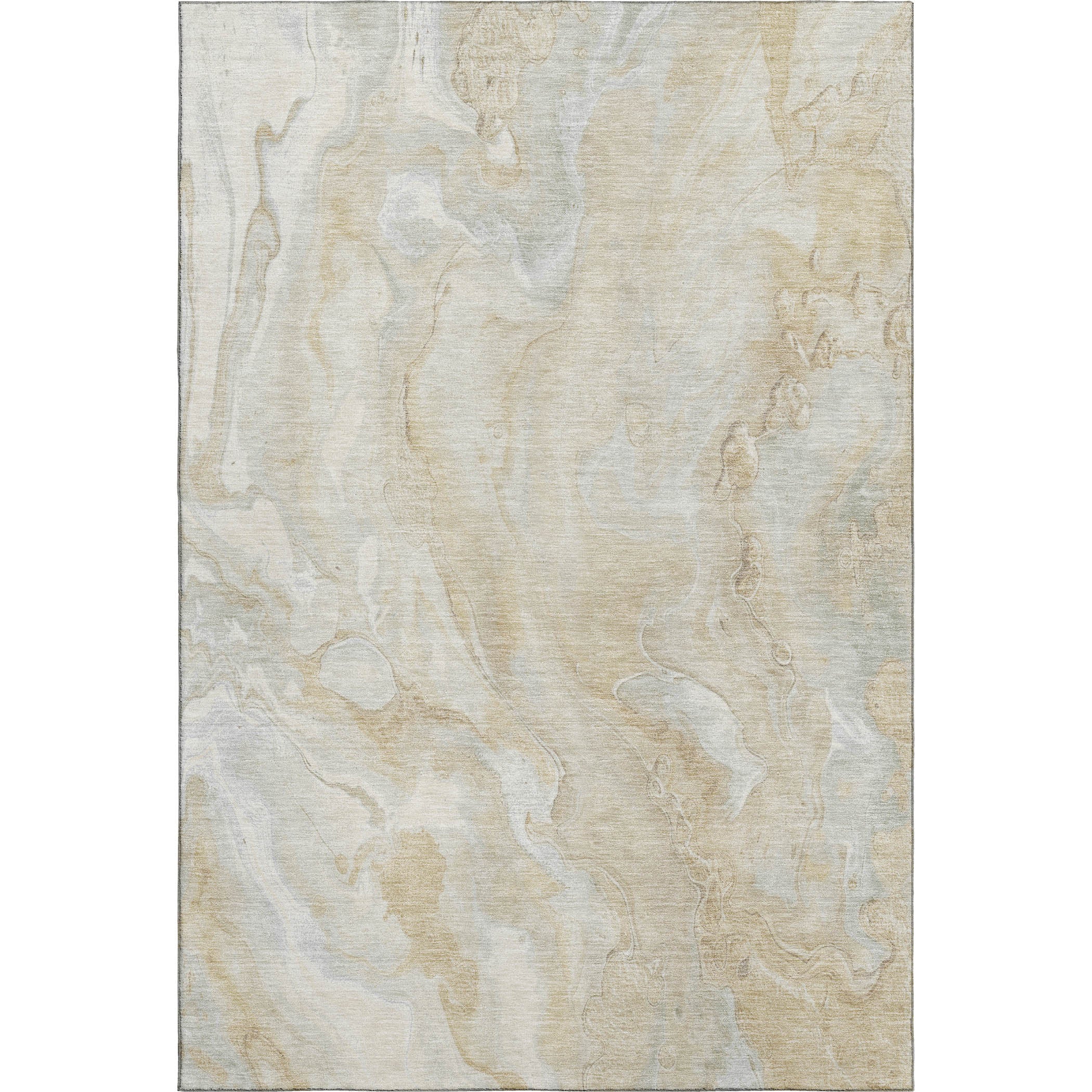 Santorini Machine Washable Transitional Beige Brown Rug 2'6" x 3'10" #shape_Rectangle