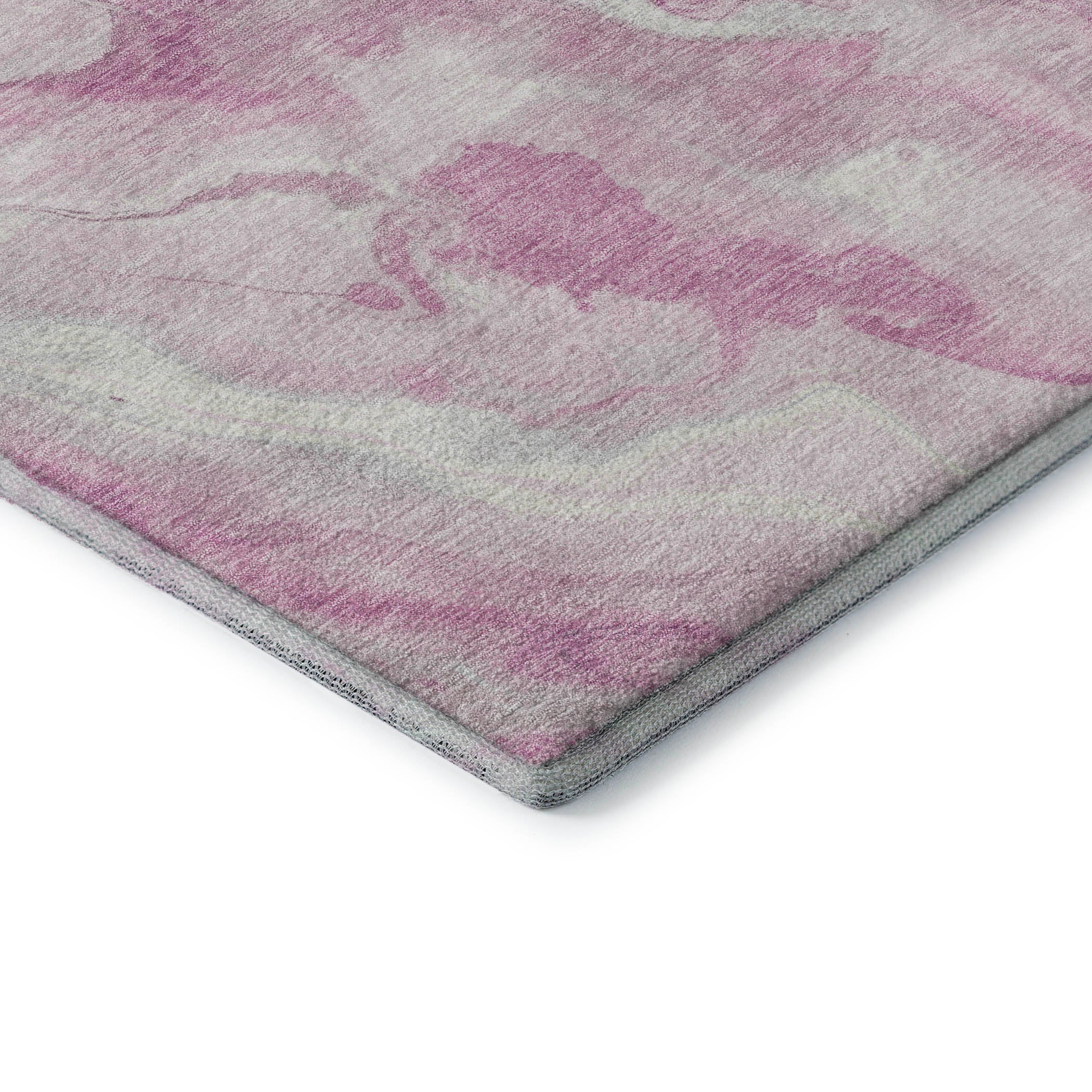 Santorini Machine Washable Transitional Pink Rug 1'8" x 2'6" #shape_Rectangle