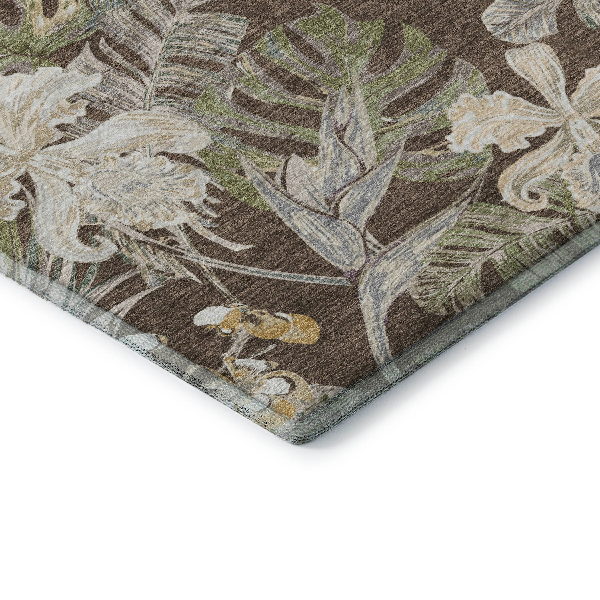 Dubrovnik Machine Washable Transitional Brown Rug 1'8" x 2'6" #shape_Rectangle