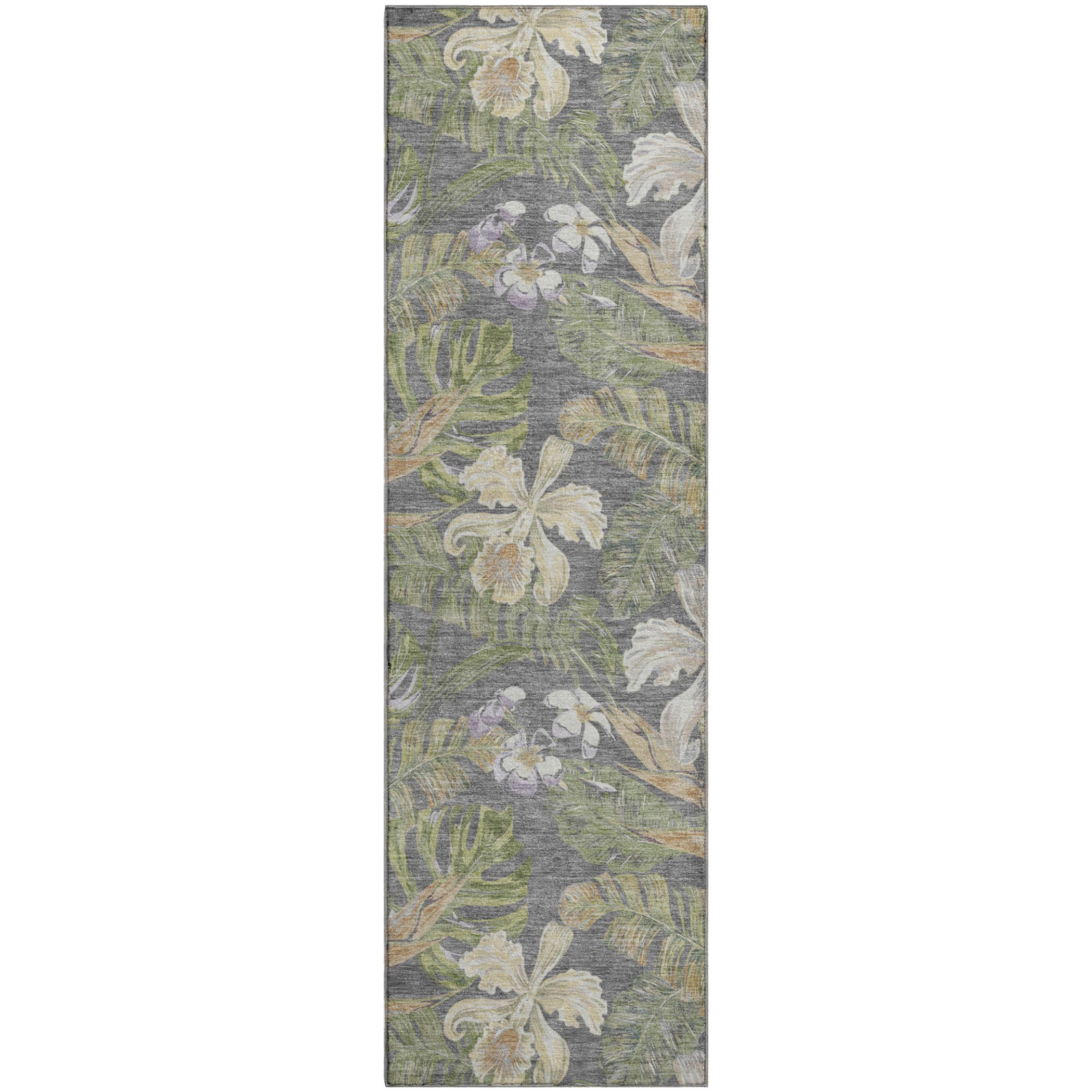 Dubrovnik Machine Washable Transitional Gray Rug 2'3" x 7'6" #shape_Runner