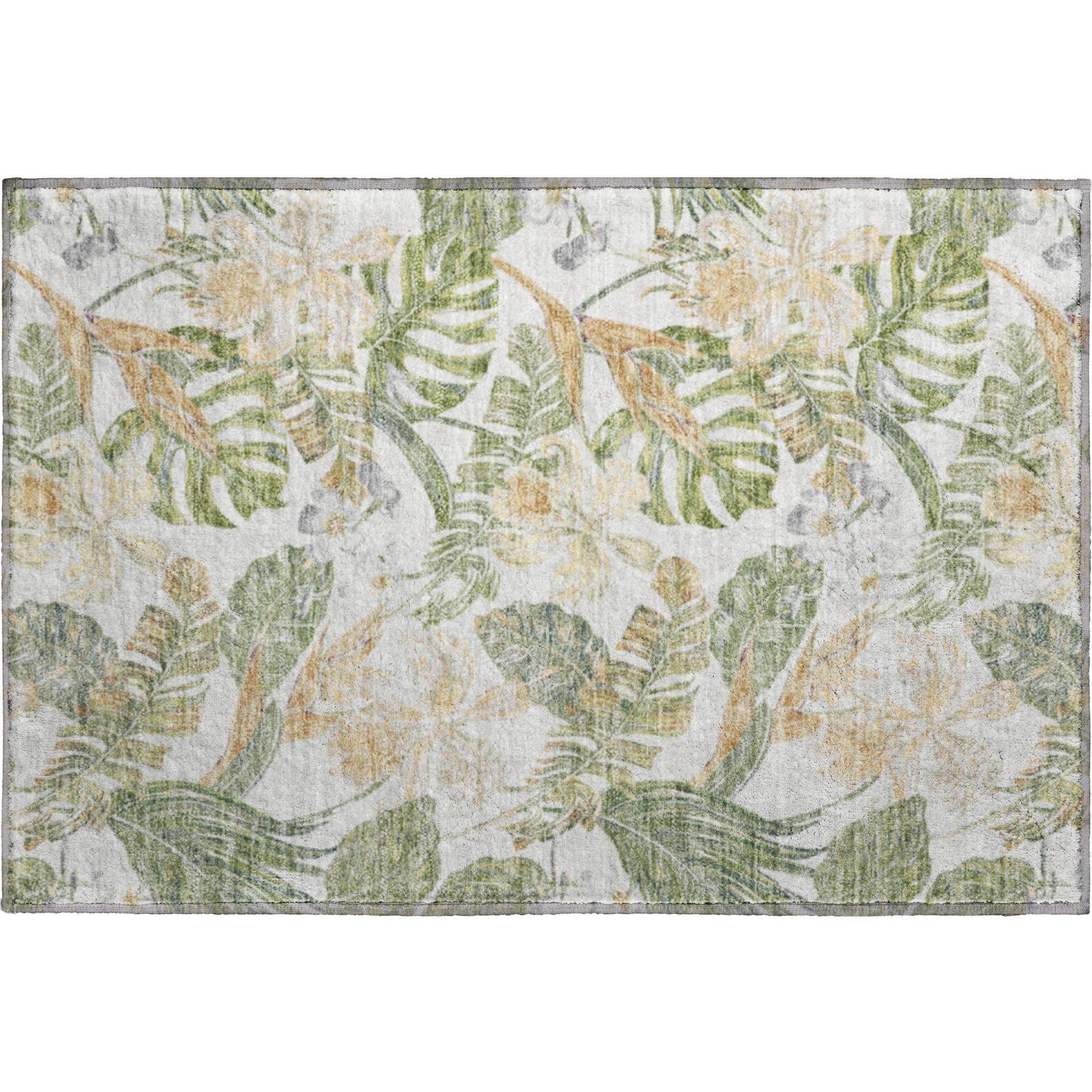 Dubrovnik Machine Washable Transitional Ivory Rug 1'8" x 2'6" #shape_Rectangle