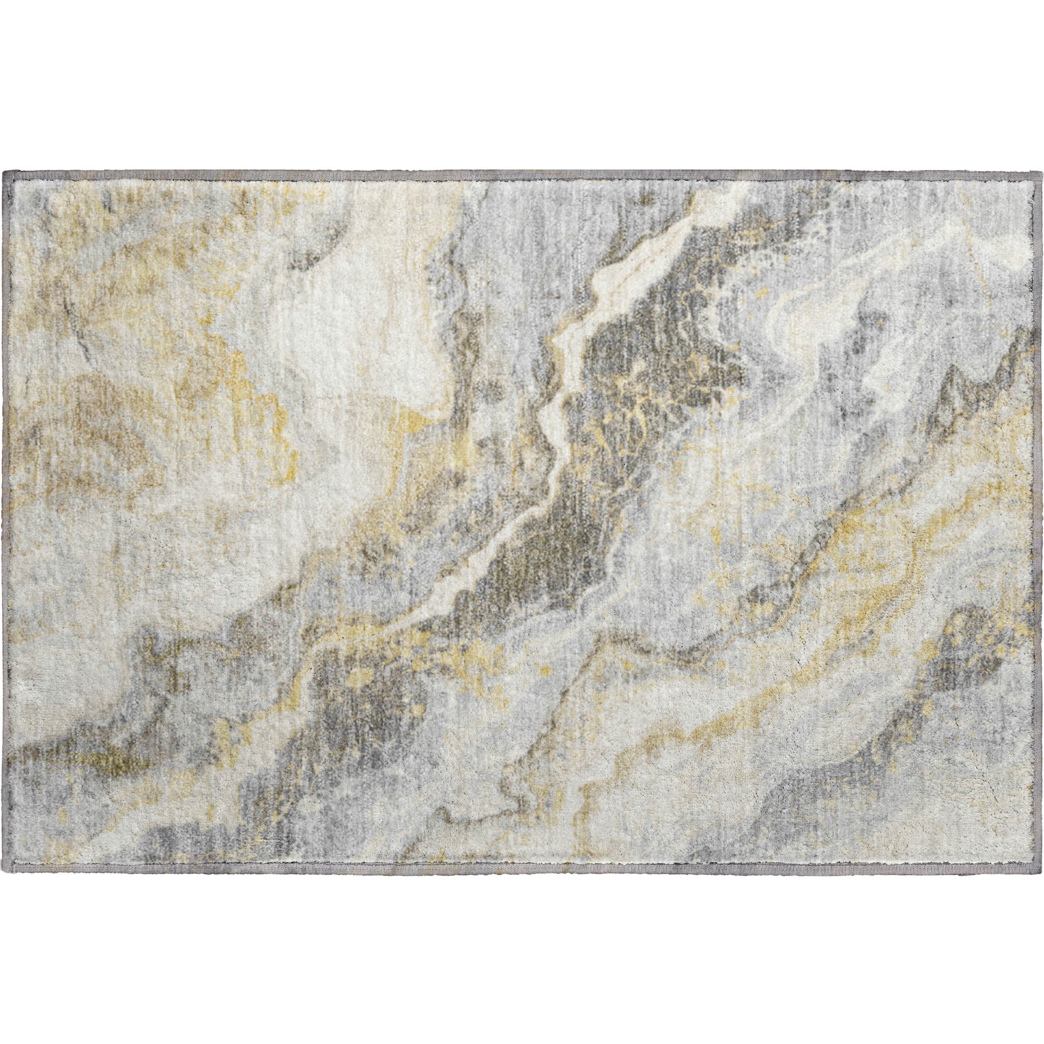 Reykjavik Machine Washable Transitional Gold Rug 1'8" x 2'6" #shape_Rectangle