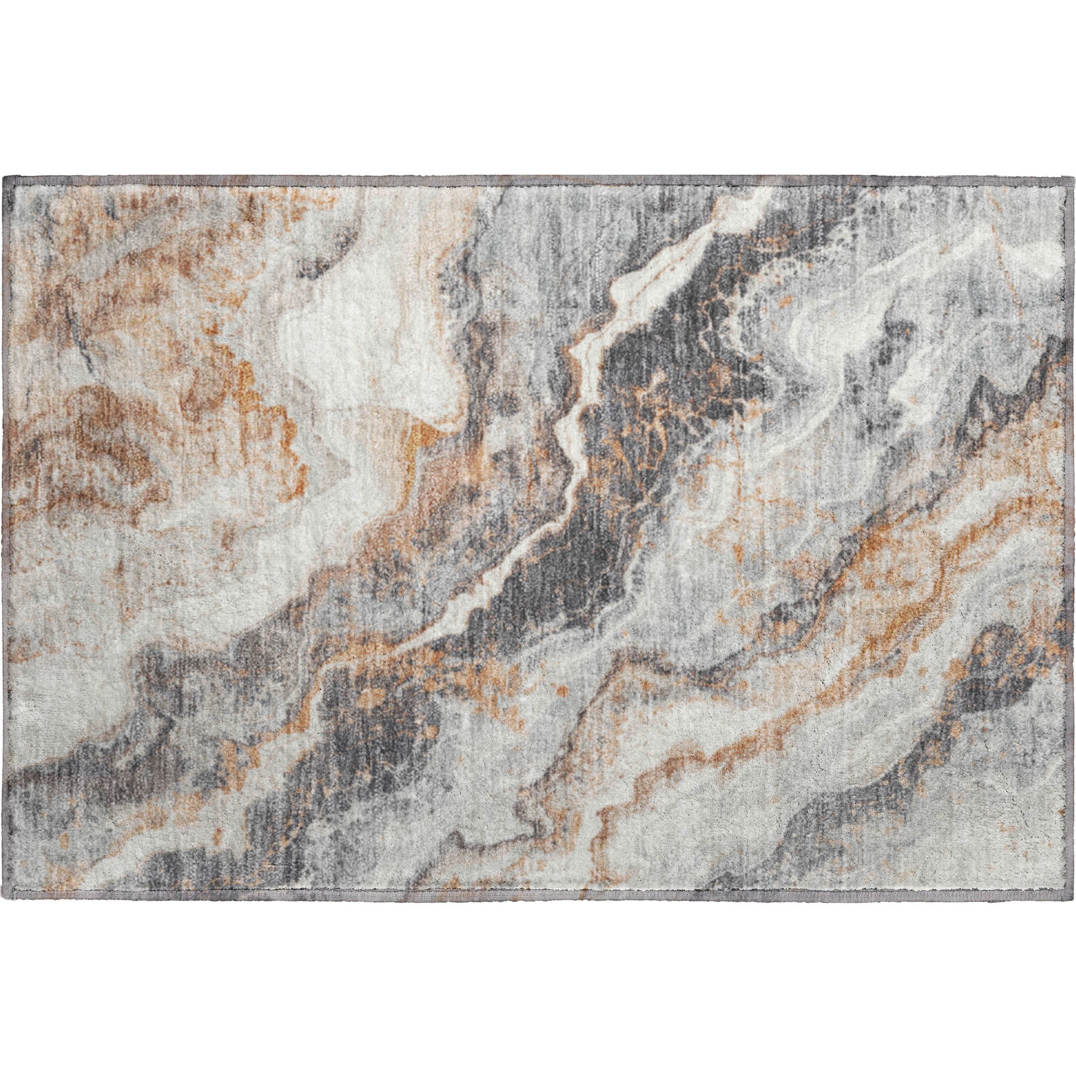 Reykjavik Machine Washable Transitional Silver Gray Rug 1'8" x 2'6" #shape_Rectangle