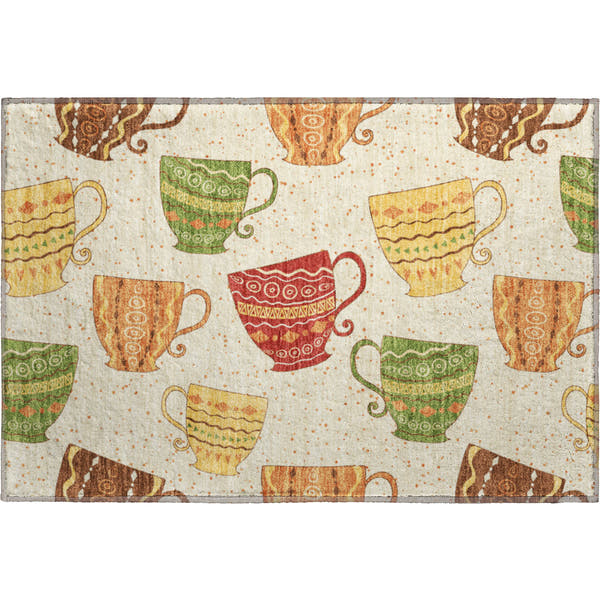 Cartagena Machine Washable Kitchen Multi Ivory Rug 1'8" x 2'6"