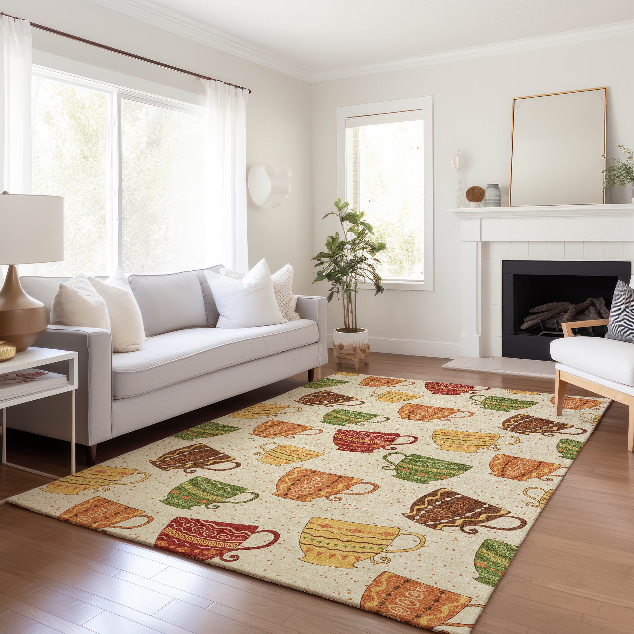 Cartagena Machine Washable Kitchen Multi Ivory Rug 2'6" x 3'10" #shape_Rectangle