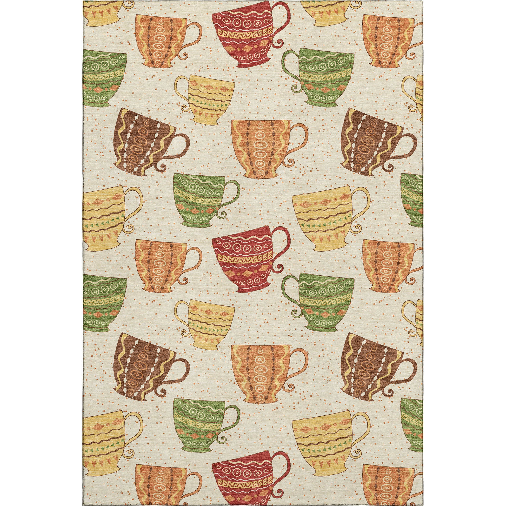 Cartagena Machine Washable Kitchen Multi Ivory Rug 2'6" x 3'10" #shape_Rectangle