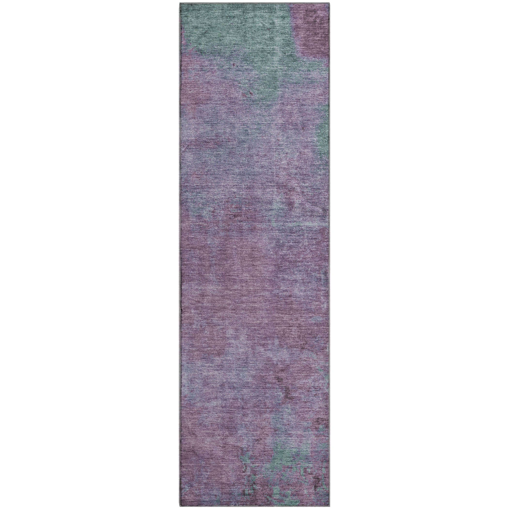 Seoul Machine Washable Transitional Lavender Purple Rug 2'3" x 7'6" #shape_Runner