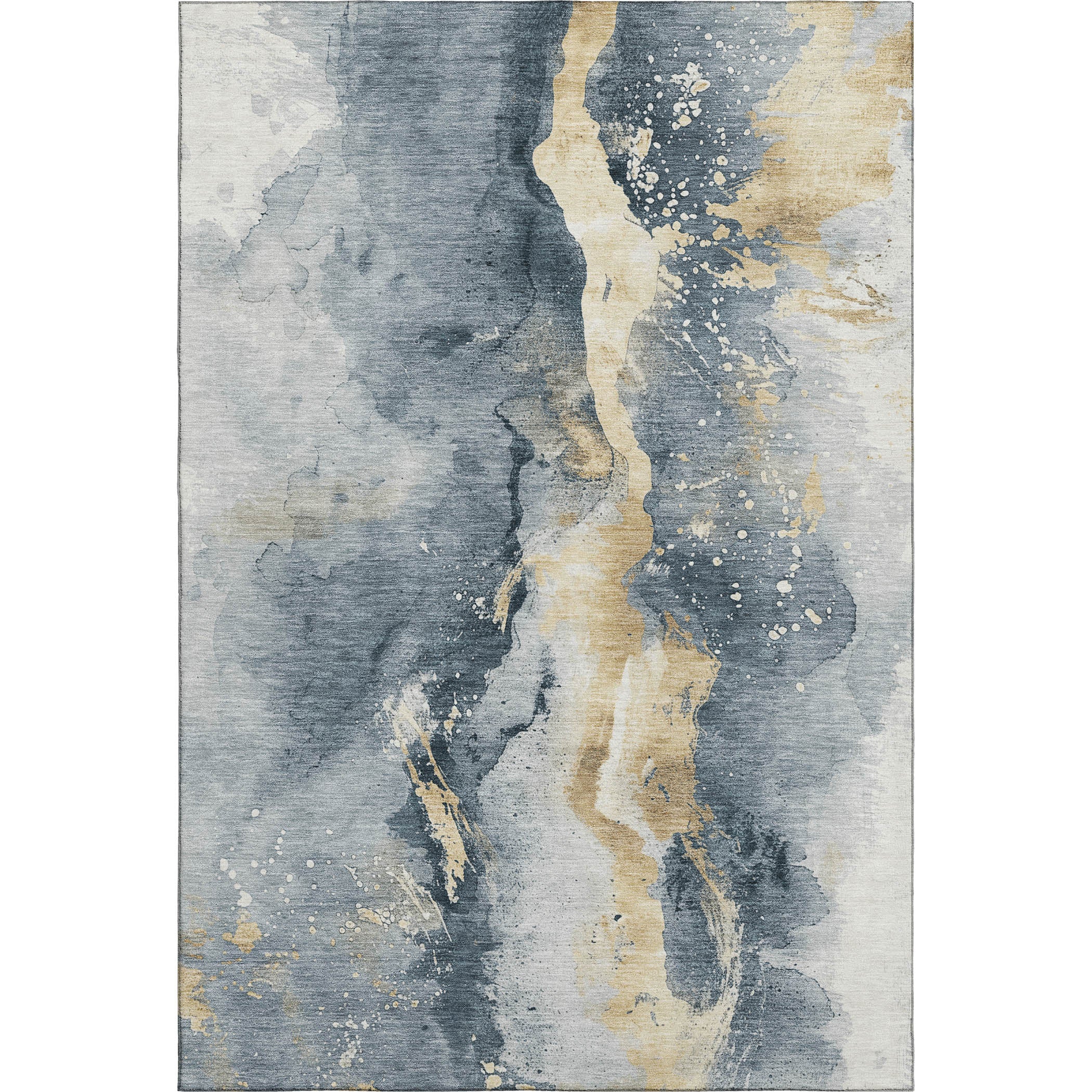 Reykjavik Machine Washable Transitional Graphite Gray Rug 2'6" x 3'10" #shape_Rectangle