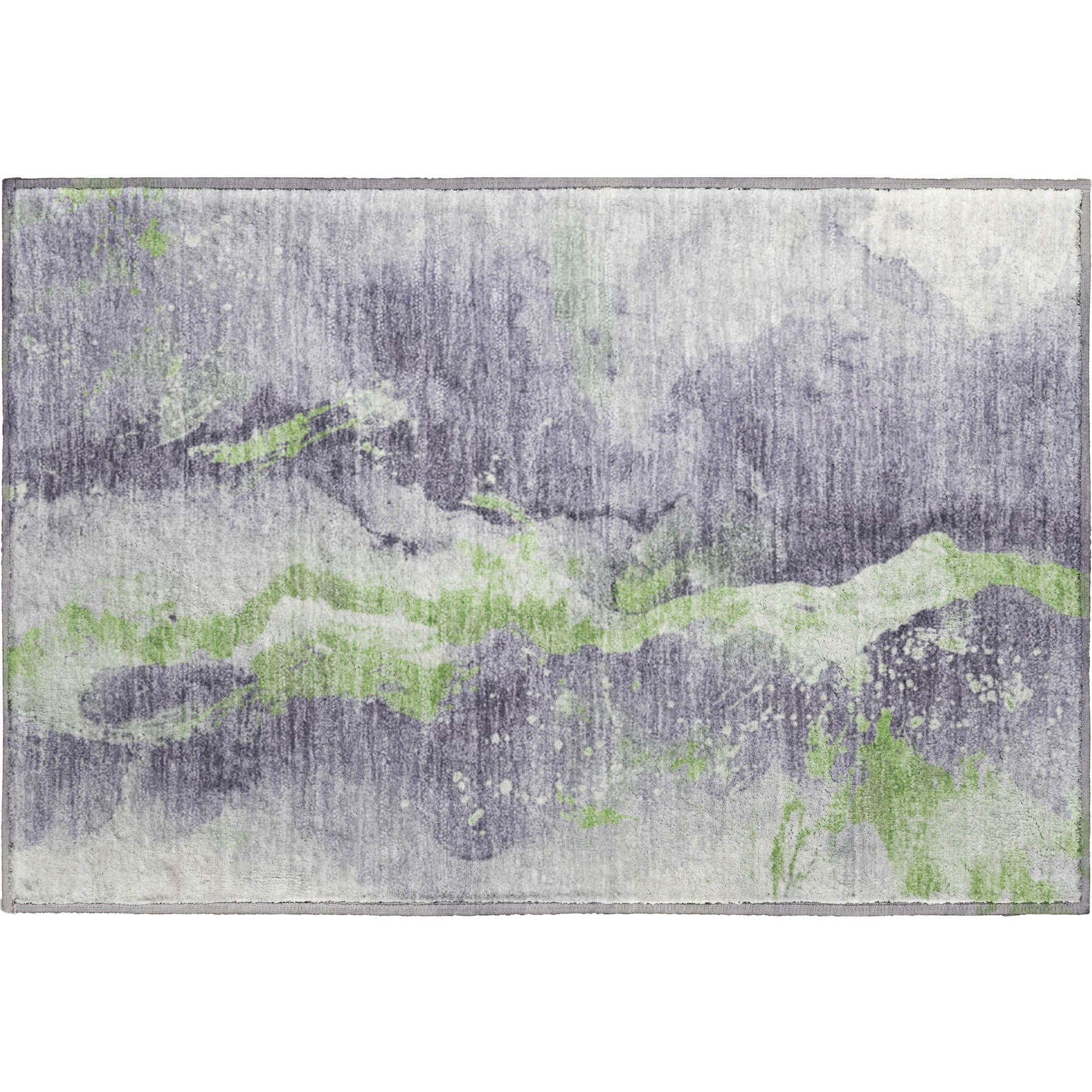 Reykjavik Machine Washable Transitional Lavender Purple Rug 1'8" x 2'6" #shape_Rectangle