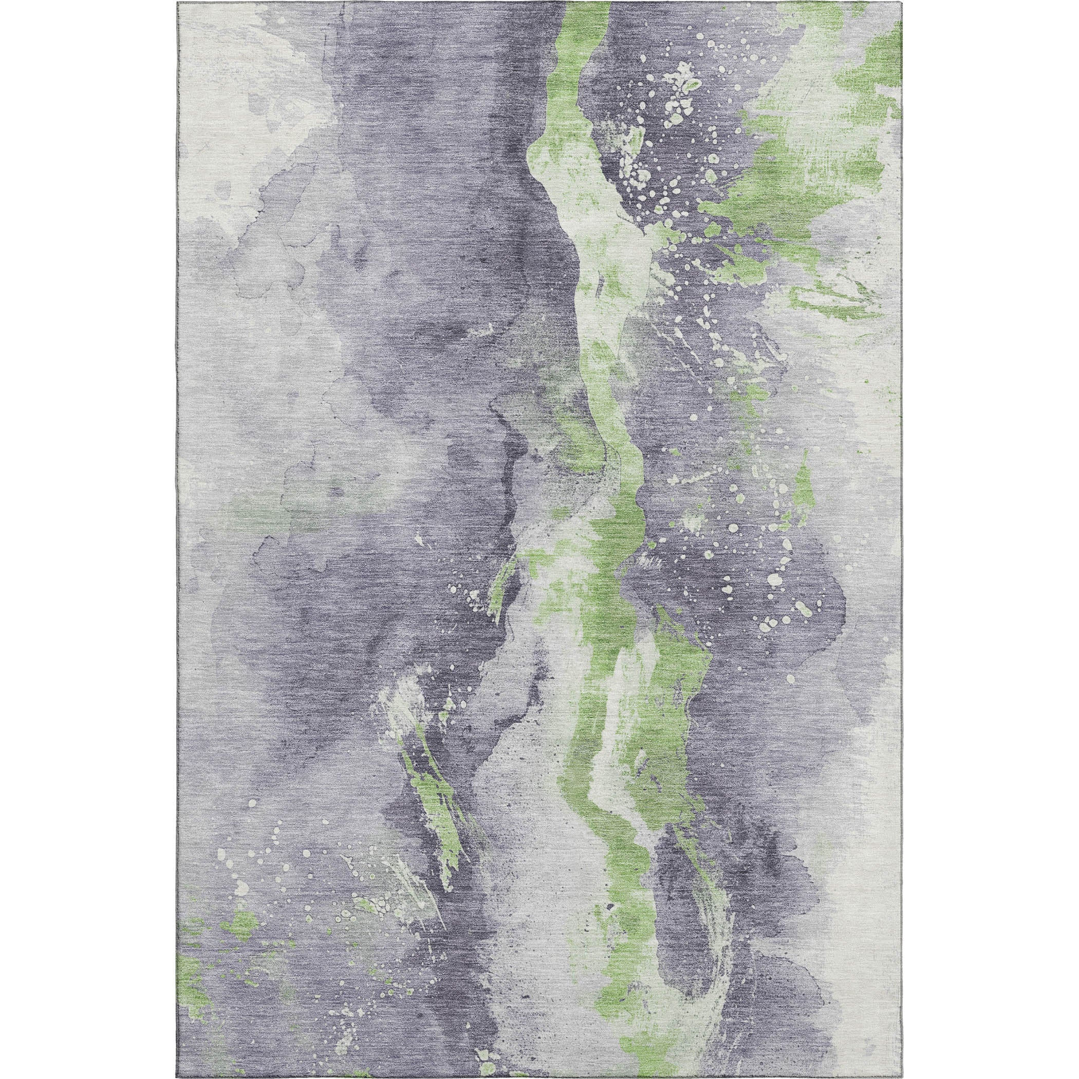 Reykjavik Machine Washable Transitional Lavender Purple Rug 2'6" x 3'10" #shape_Rectangle