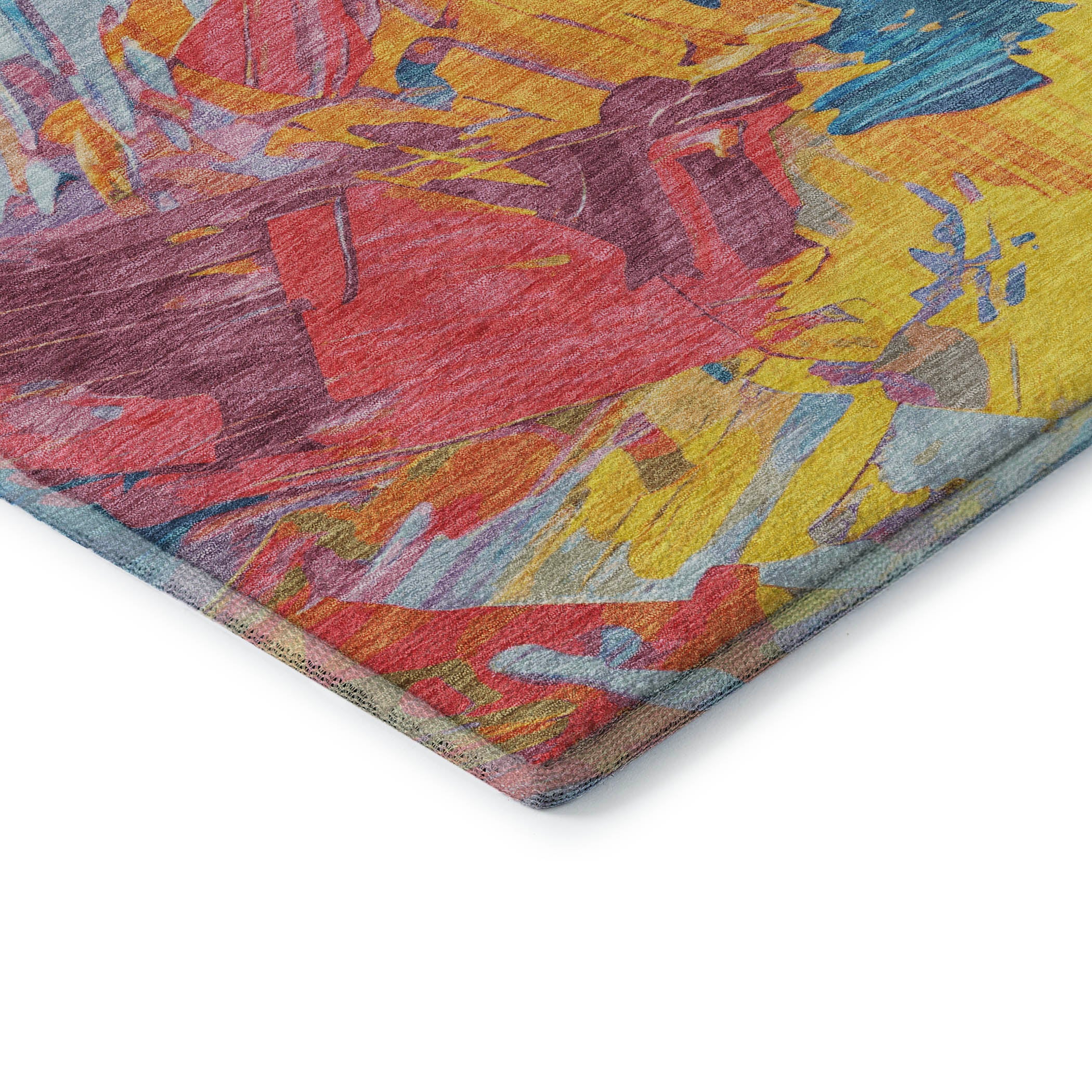 Havana Machine Washable Transitional Blue Rug 1'8" x 2'6" #shape_Rectangle