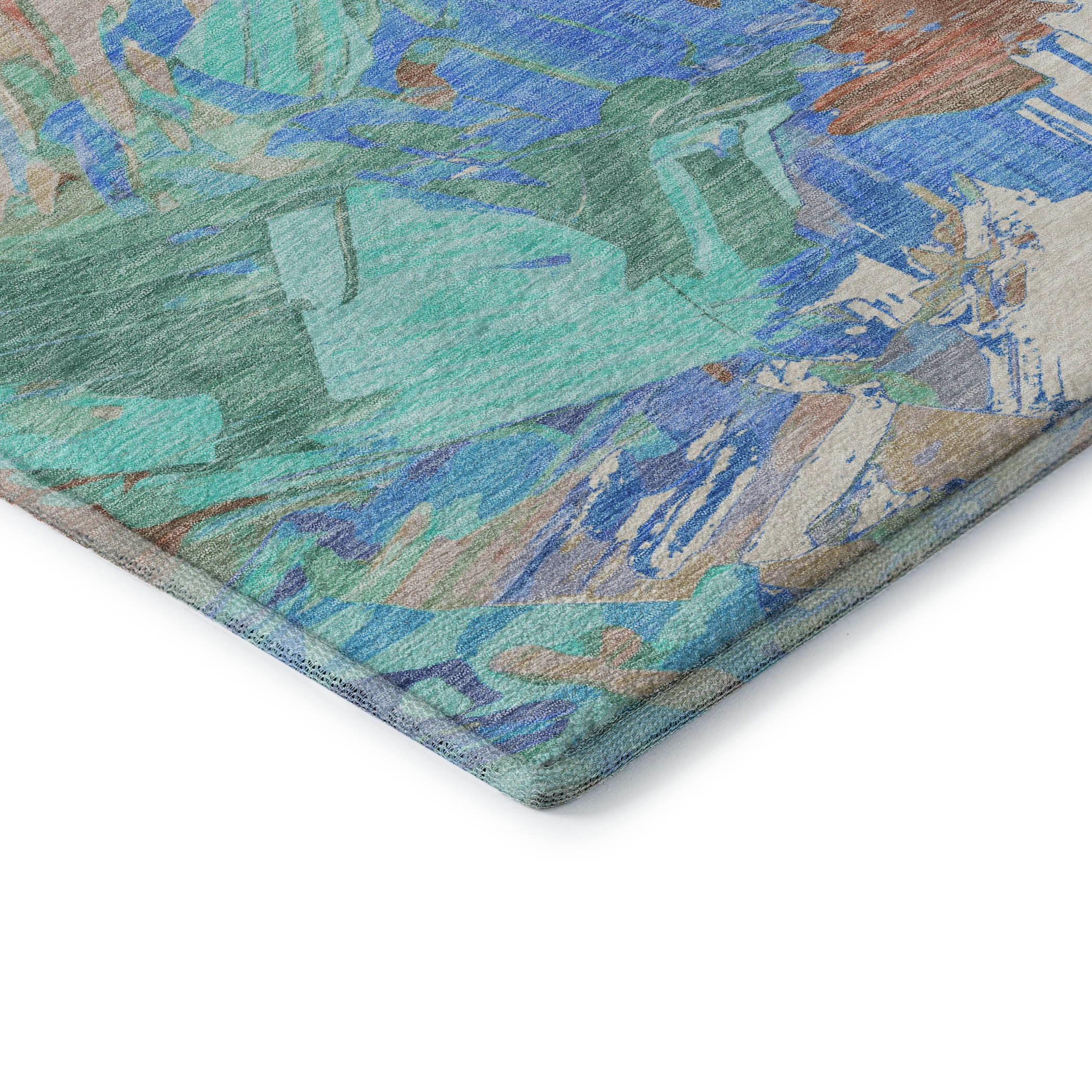 Havana Machine Washable Transitional Coral Orange Rug 1'8" x 2'6" #shape_Rectangle