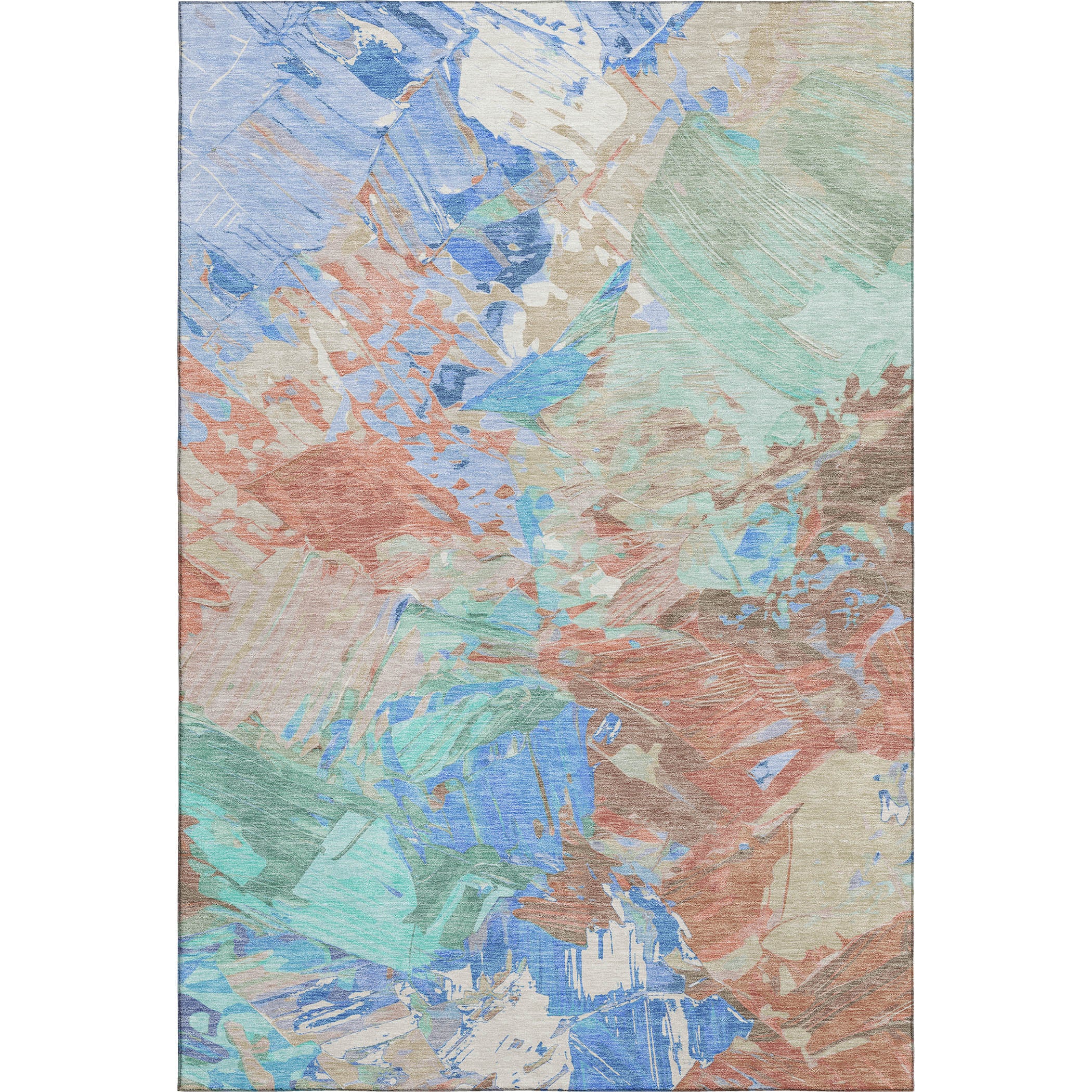 Havana Machine Washable Transitional Coral Orange Rug 2'6" x 3'10" #shape_Rectangle