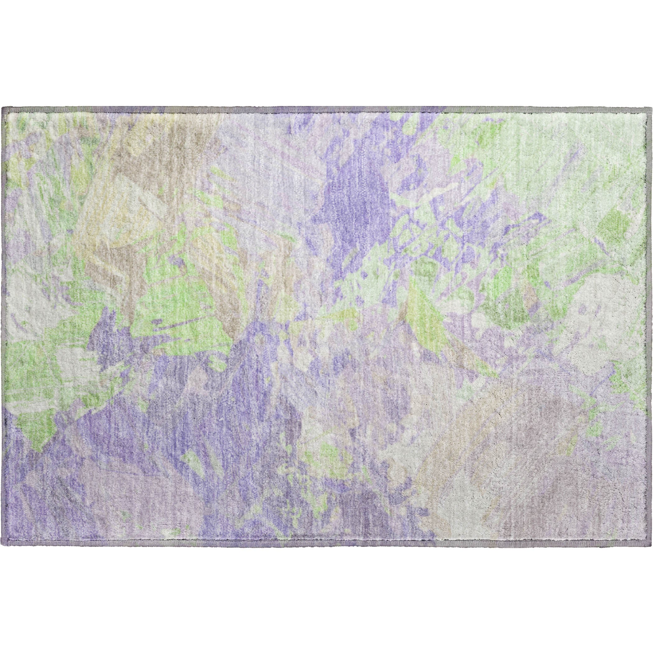 Havana Machine Washable Transitional Lavender Purple Rug 1'8" x 2'6" #shape_Rectangle