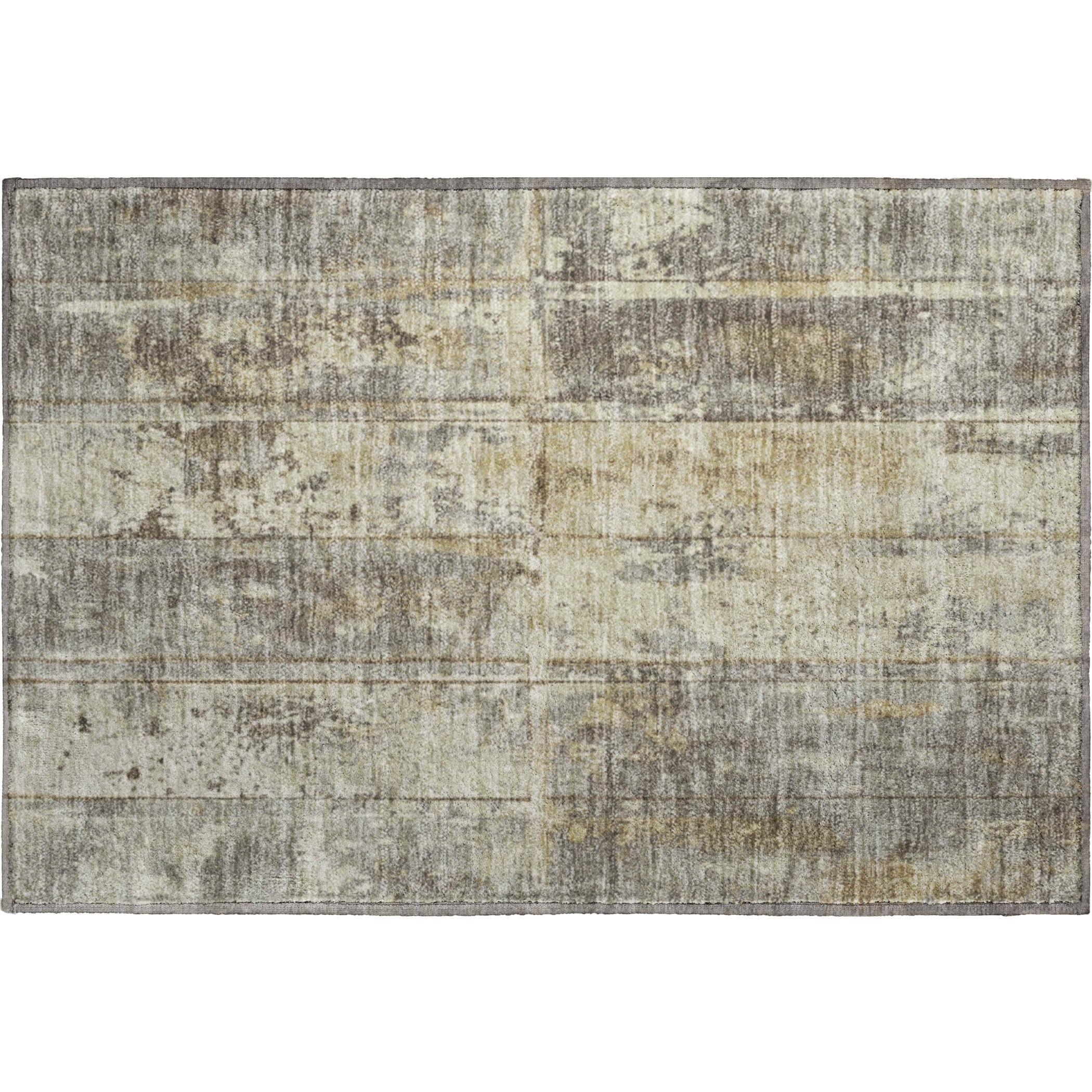 Athens Machine Washable Transitional Beige Brown Rug 1'8" x 2'6" #shape_Rectangle