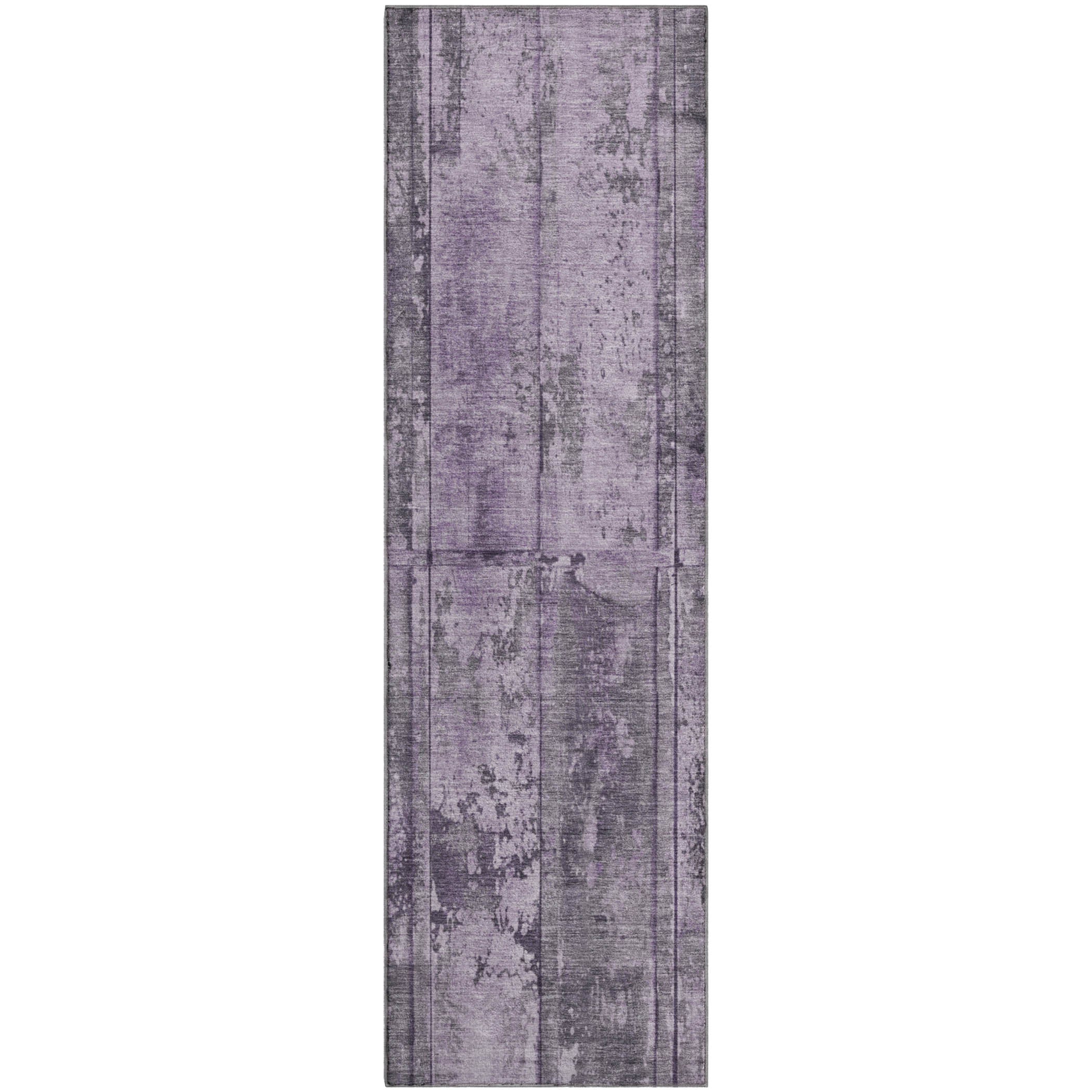 Athens Machine Washable Transitional Purple Rug 2'3" x 7'6" #shape_Runner