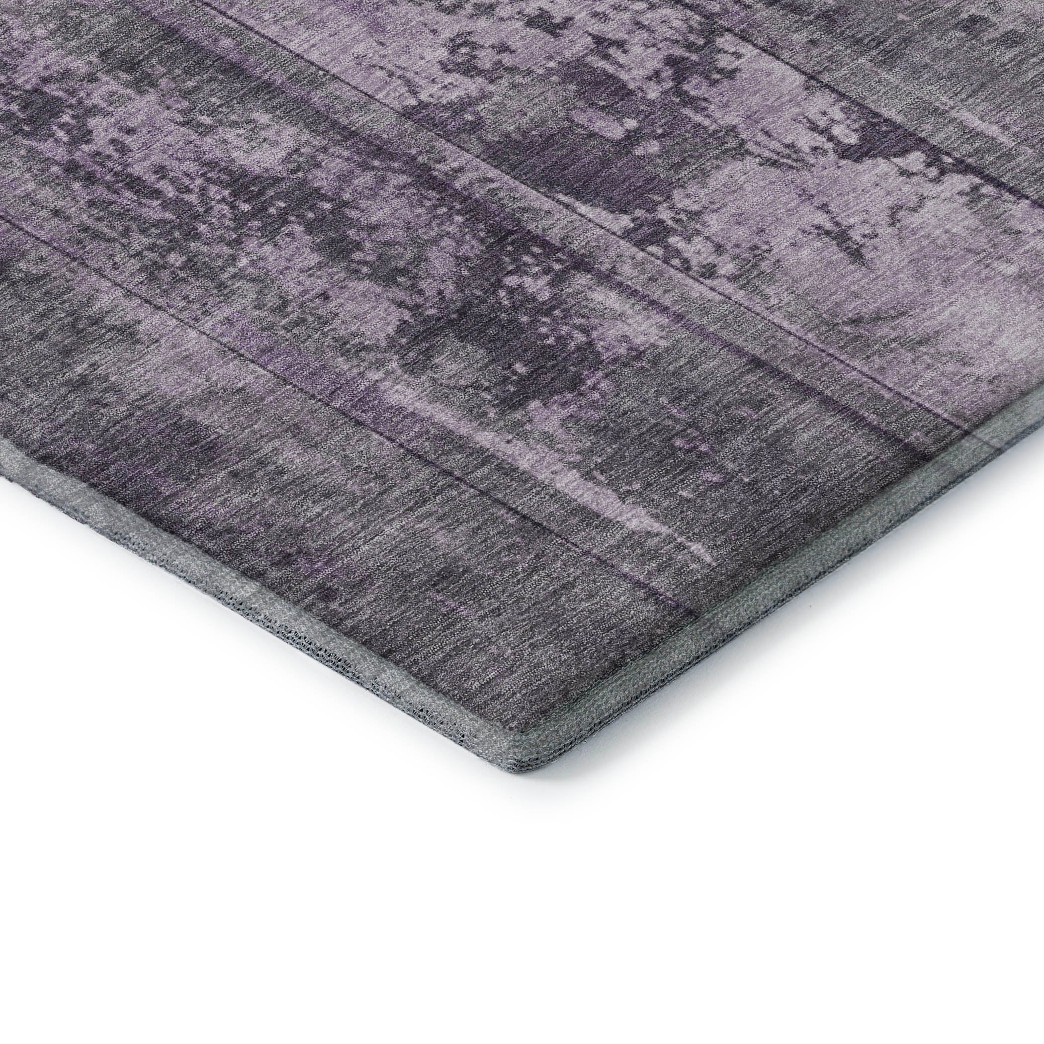 Athens Machine Washable Transitional Purple Rug 1'8" x 2'6" #shape_Rectangle
