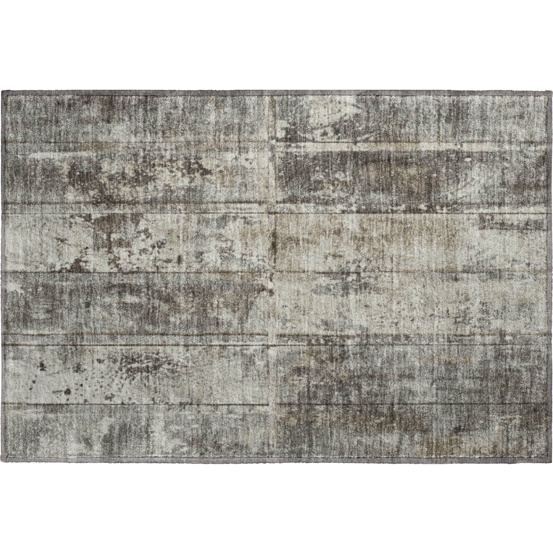 Athens Machine Washable Transitional Taupe Brown Rug 1'8" x 2'6" #shape_Rectangle