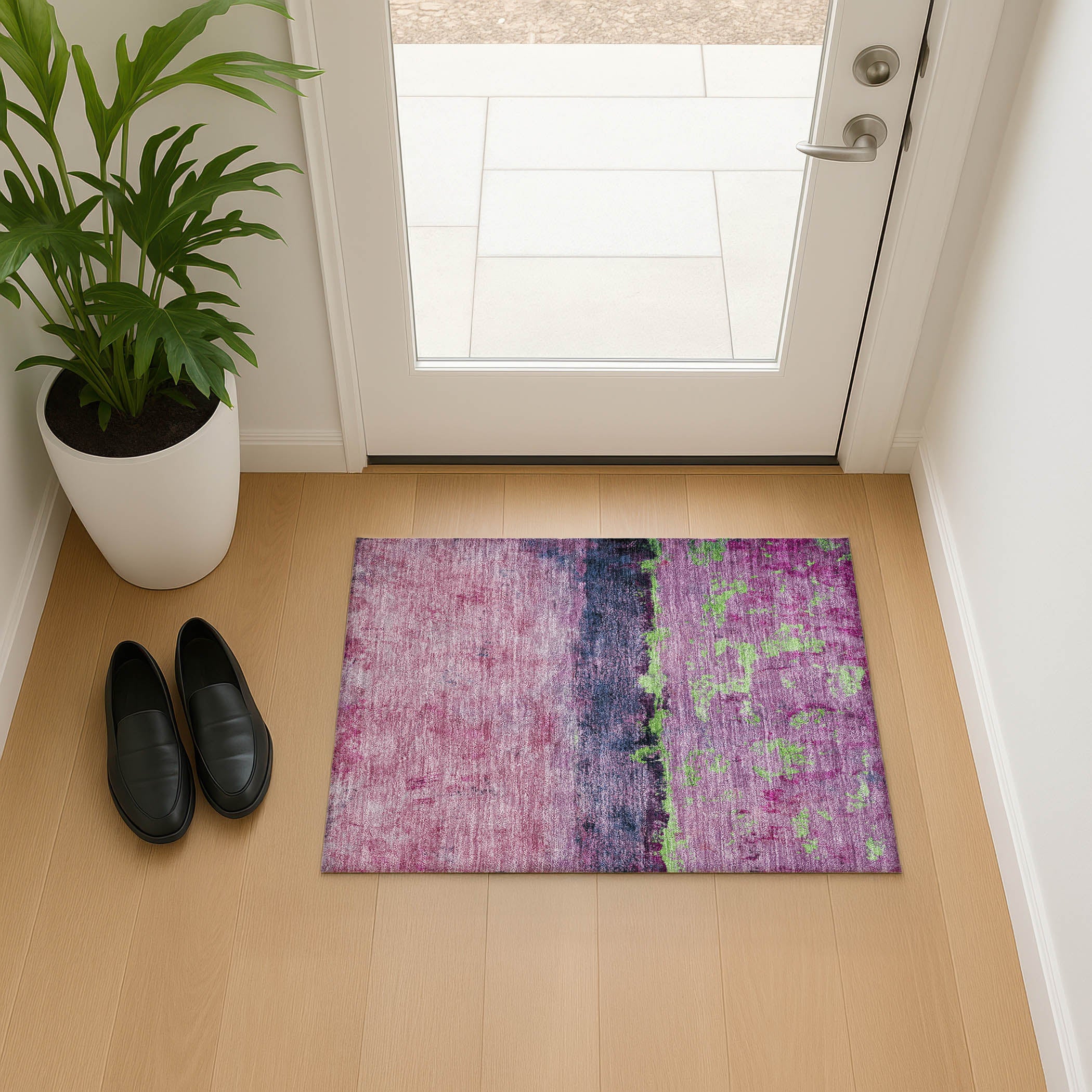 Jaipur Machine Washable Transitional Blush Pink Rug 1'8" x 2'6" #shape_Rectangle