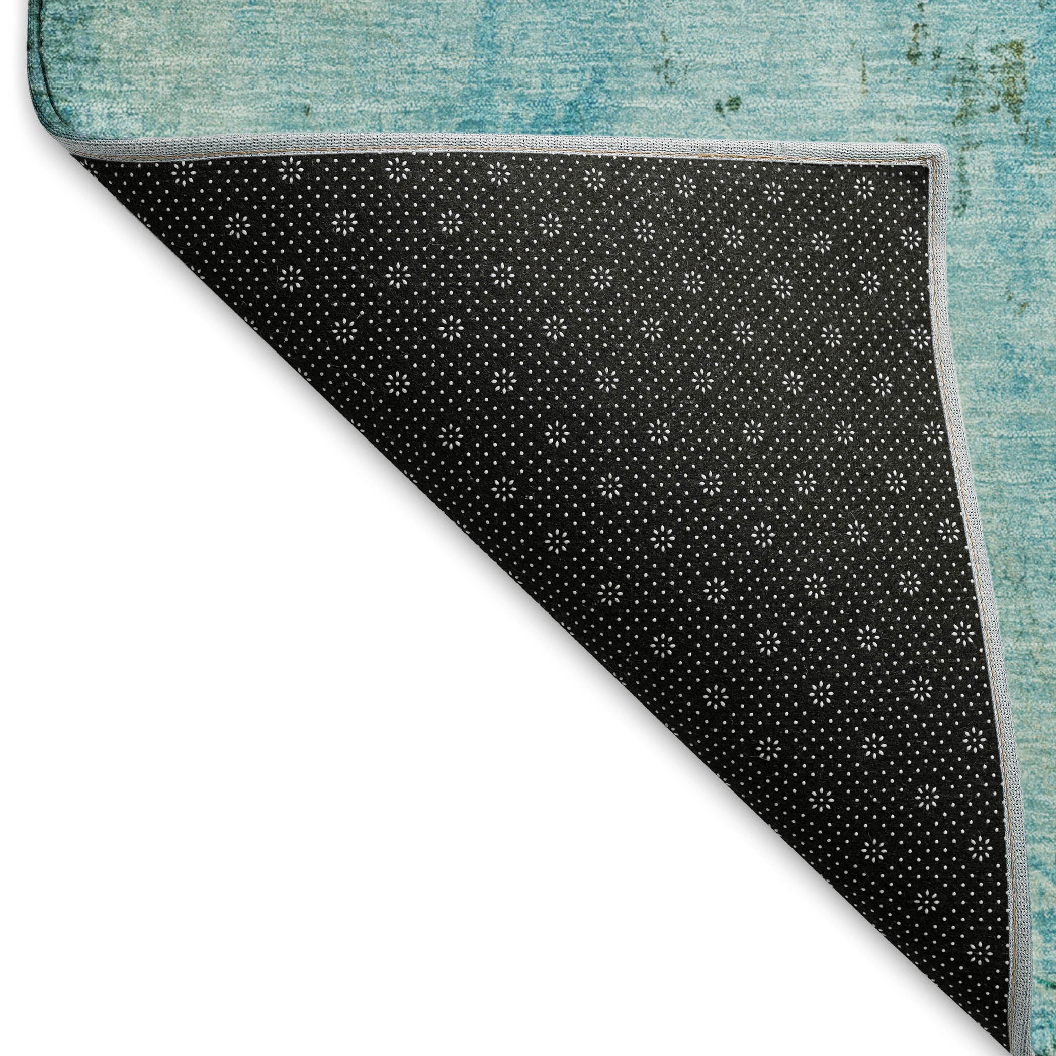 Jaipur Machine Washable Transitional Teal Rug 1'8" x 2'6" #shape_Rectangle