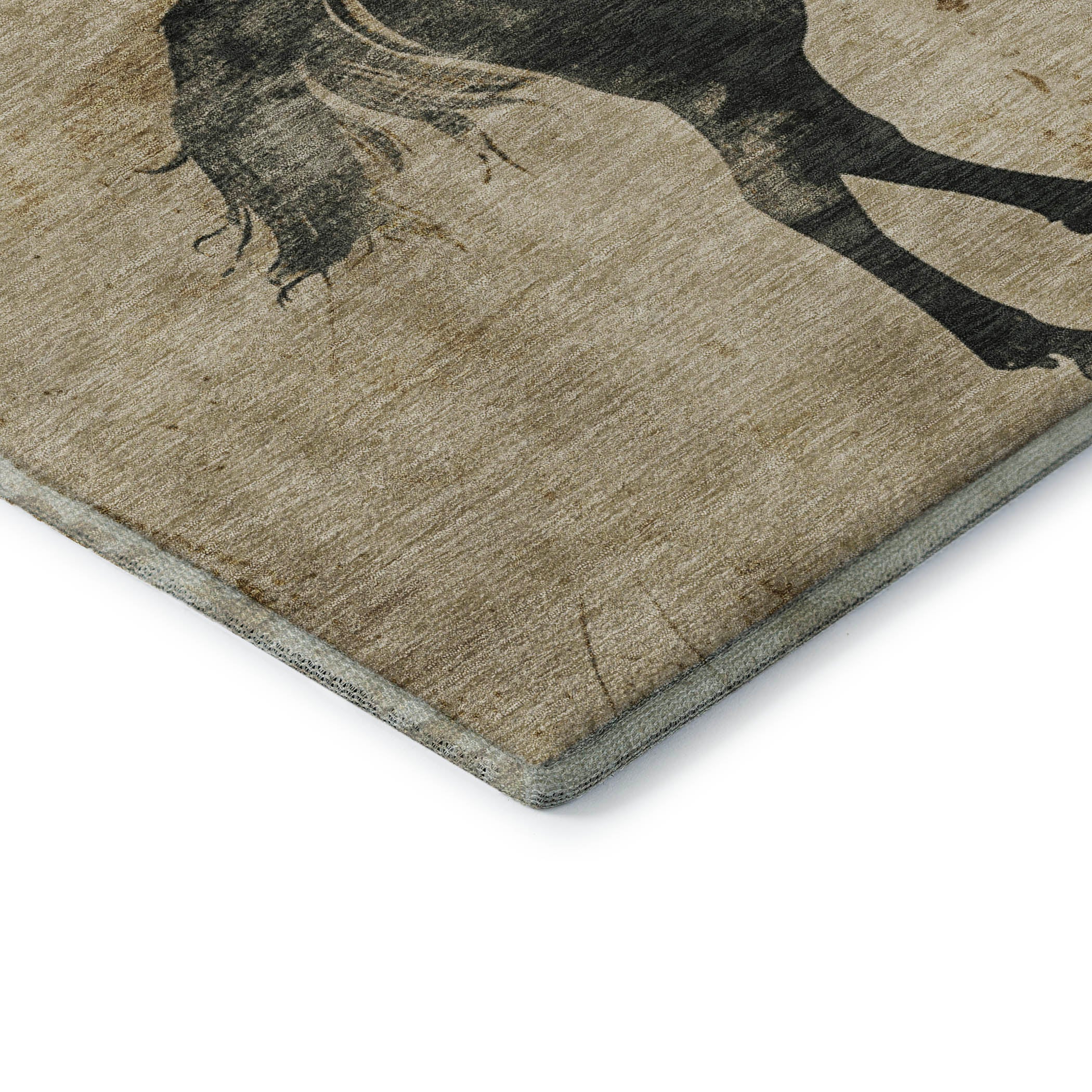 Lucerne Machine Washable Transitional Beige Brown Rug 1'8" x 2'6" #shape_Rectangle