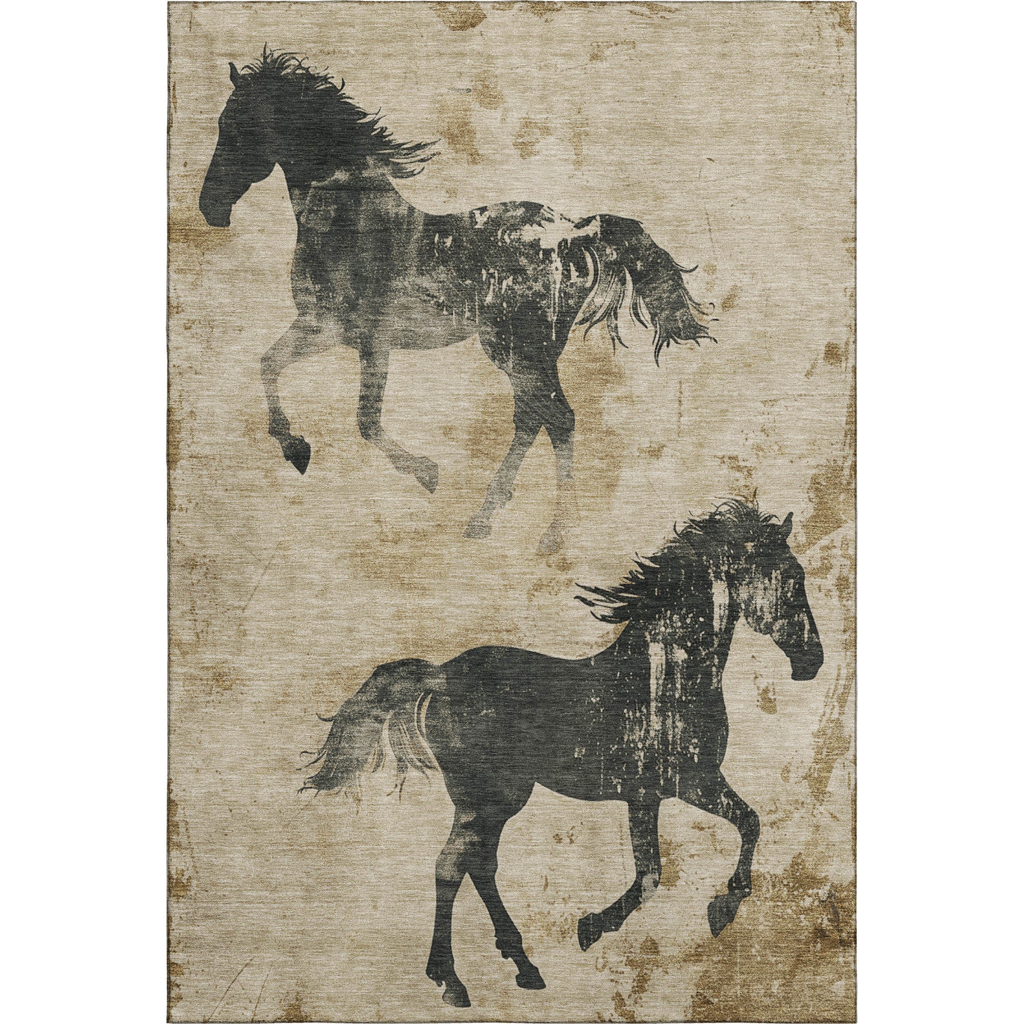 Lucerne Machine Washable Transitional Beige Brown Rug 2'6" x 3'10" #shape_Rectangle