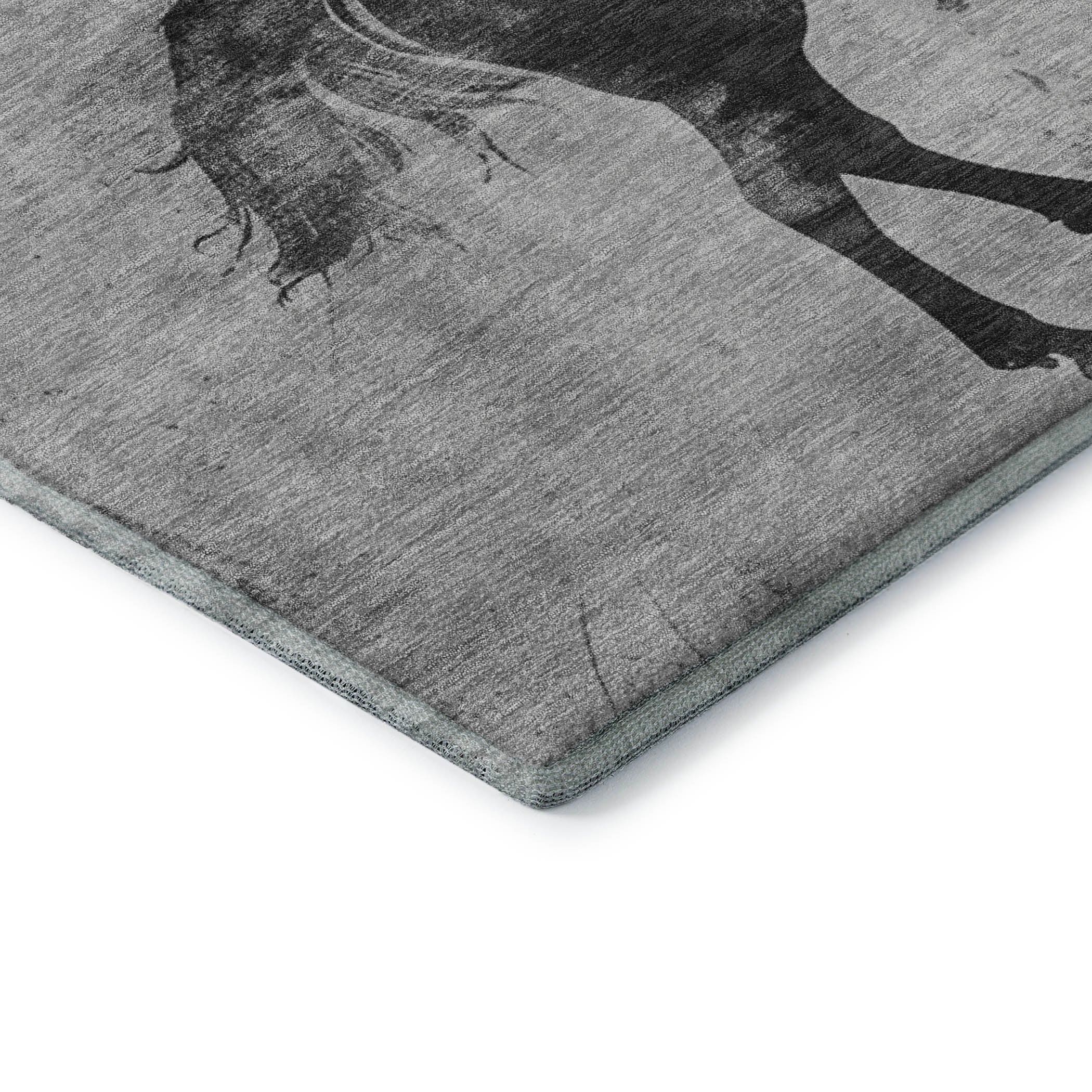 Lucerne Machine Washable Transitional Gray Rug 1'8" x 2'6" #shape_Rectangle