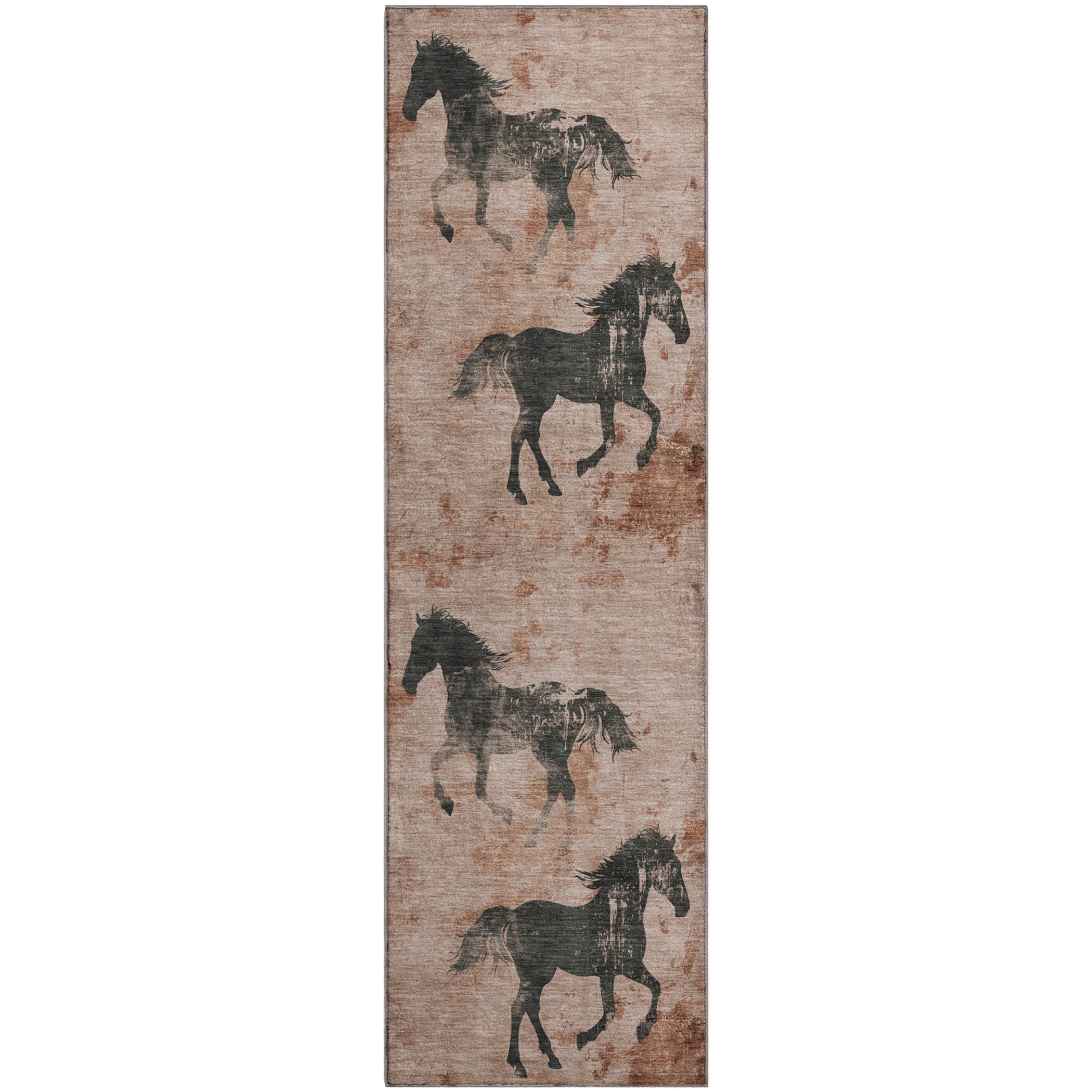 Lucerne Machine Washable Transitional Paprika Orange Rug 2'3" x 7'6" #shape_Runner