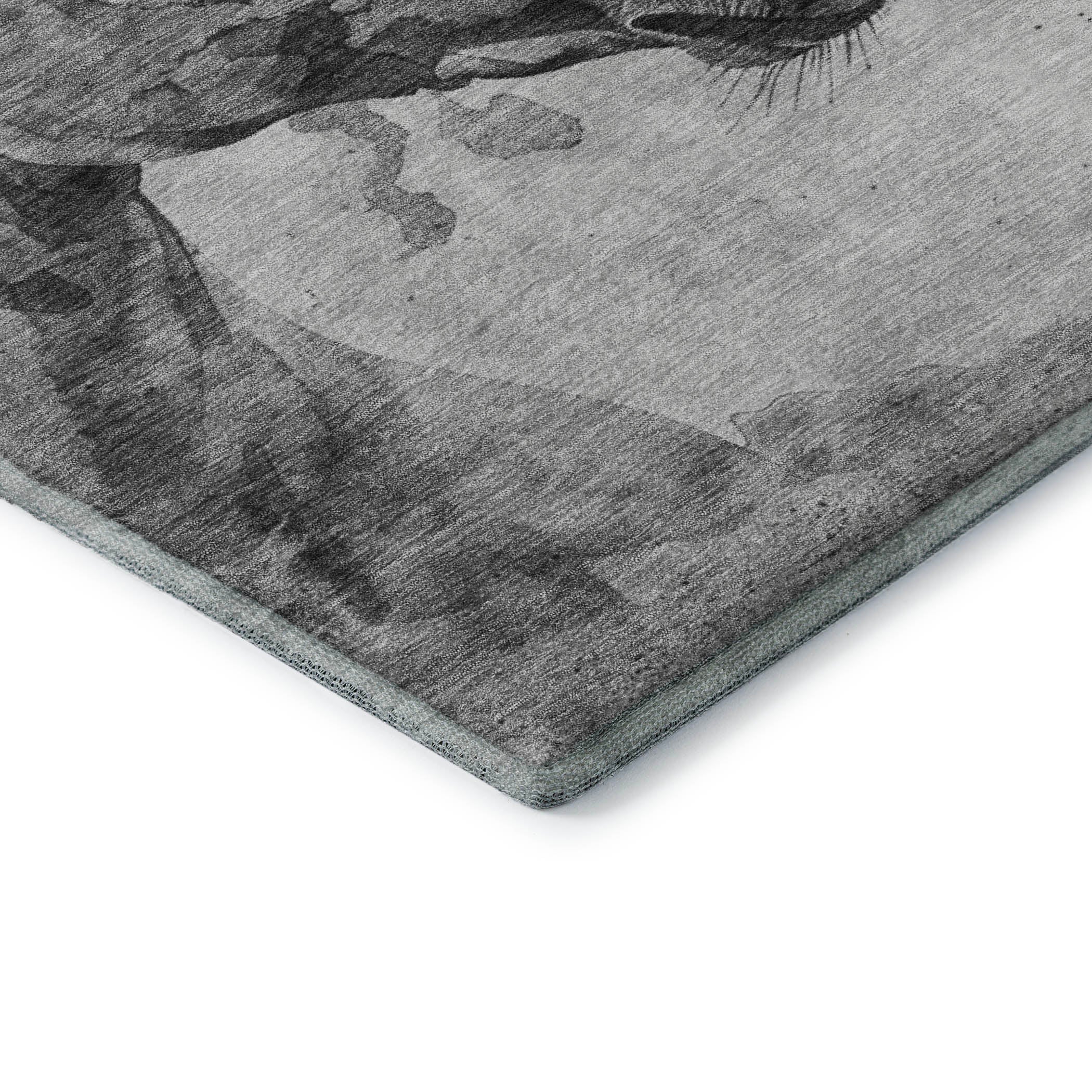 Vienna Machine Washable Transitional Gray Rug 1'8" x 2'6" #shape_Rectangle