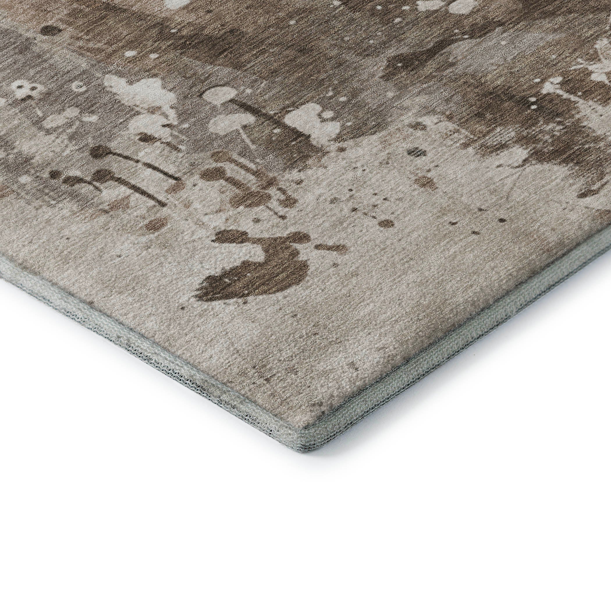Split Machine Washable Transitional Ivory Rug 1'8" x 2'6" #shape_Rectangle