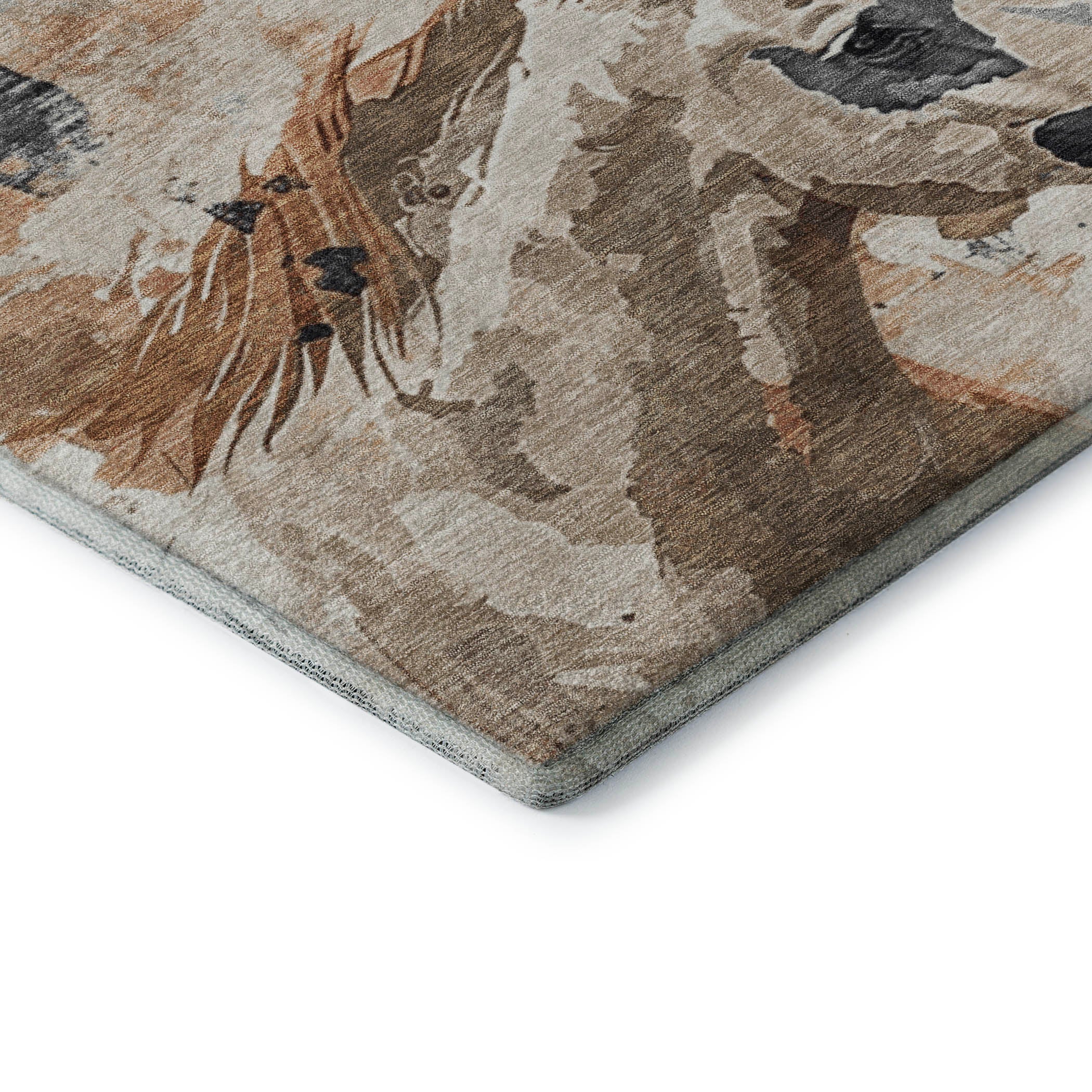 Oslo Machine Washable Transitional Beige Brown Rug 1'8" x 2'6" #shape_Rectangle