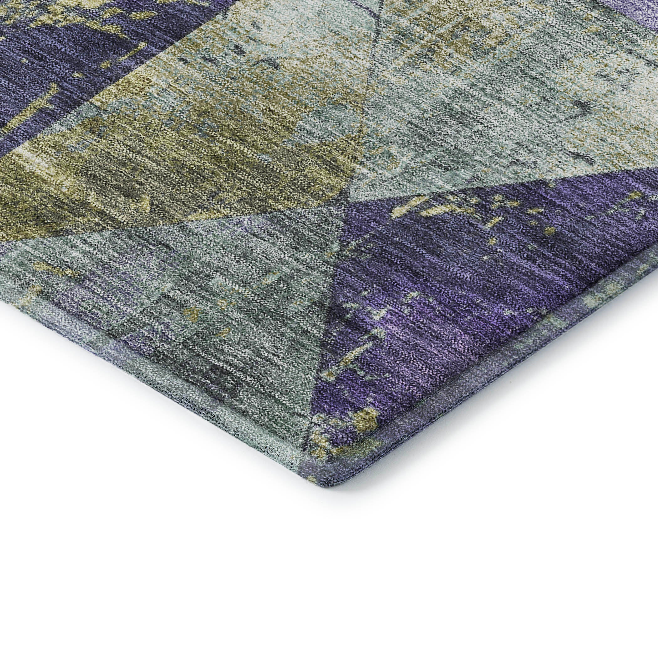 Havana Machine Washable Transitional Eggplant Purple Rug 1'8" x 2'6" #shape_Rectangle