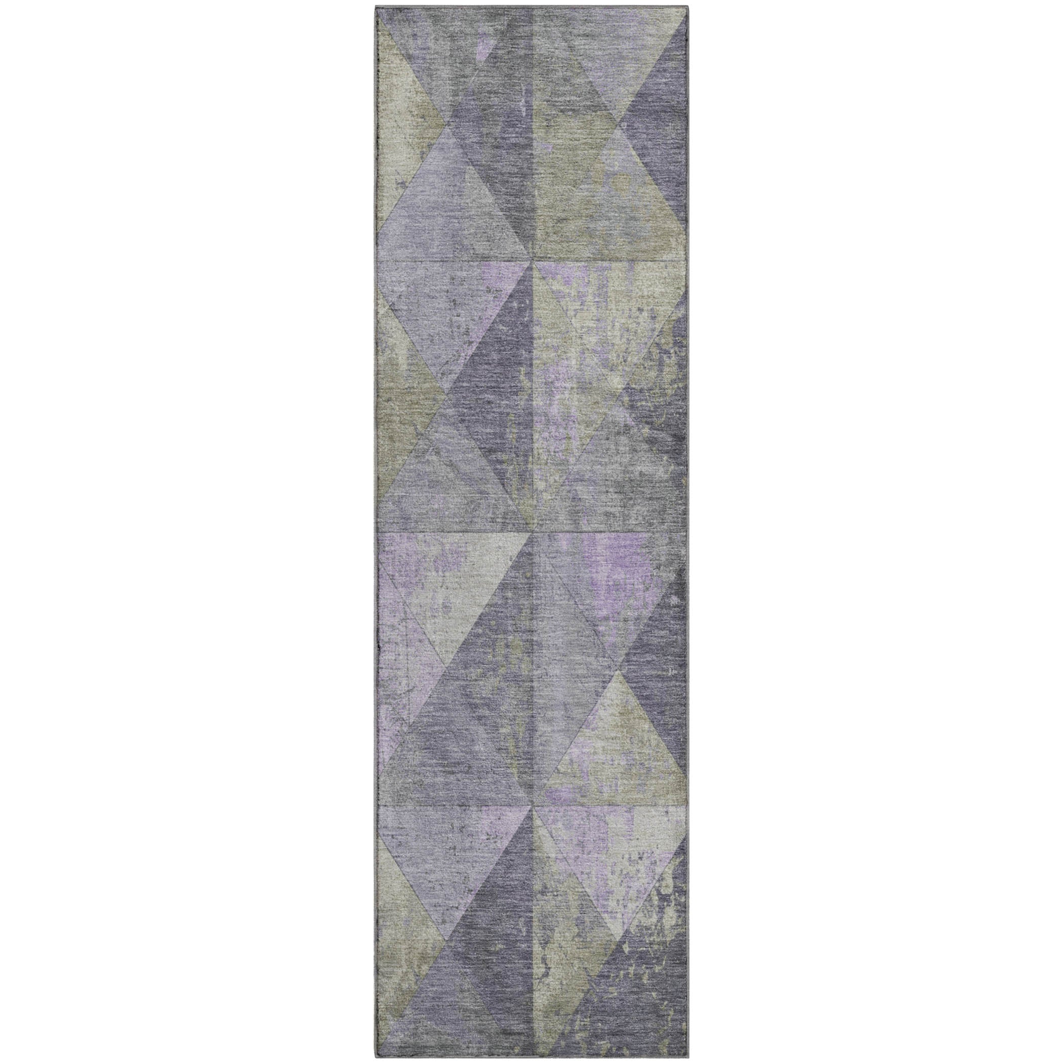 Havana Machine Washable Transitional Lavender Purple Rug 2'3" x 7'6" #shape_Runner
