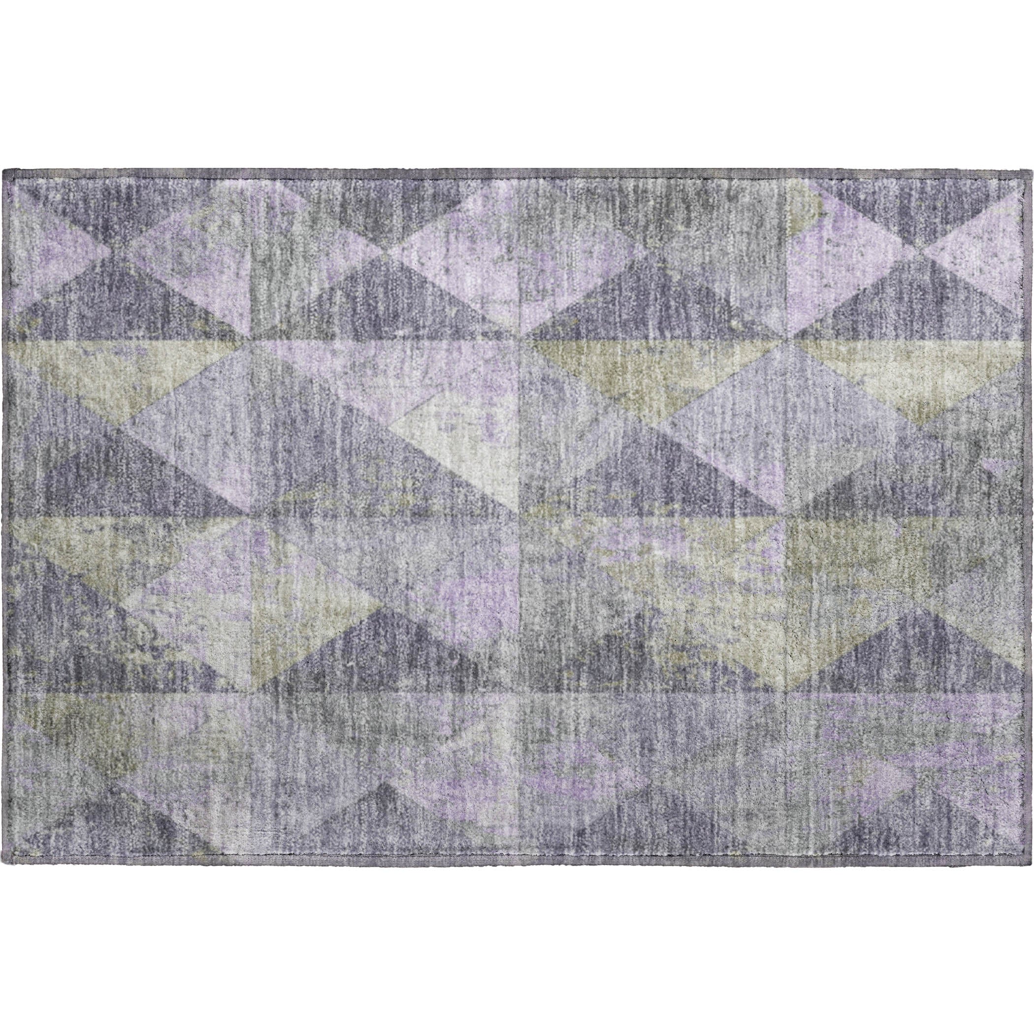 Havana Machine Washable Transitional Lavender Purple Rug 1'8" x 2'6" #shape_Rectangle