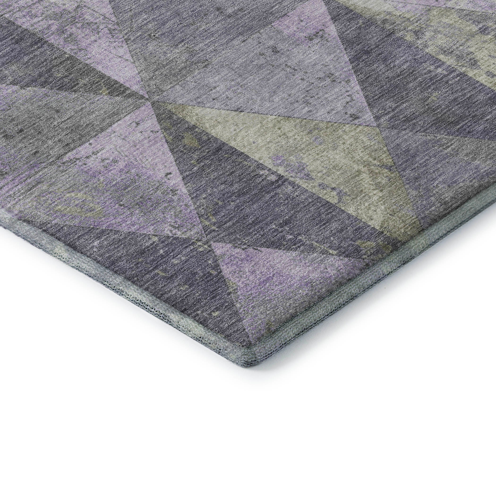 Havana Machine Washable Transitional Lavender Purple Rug 1'8" x 2'6" #shape_Rectangle