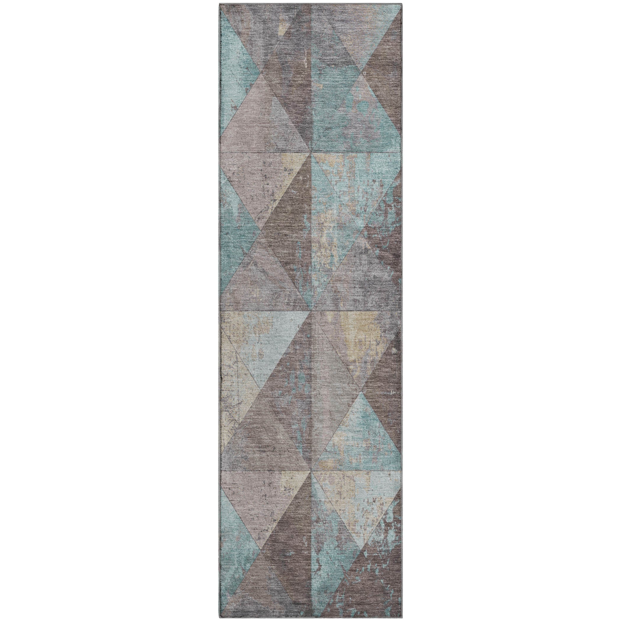 Havana Machine Washable Transitional Mocha Brown Rug 2'3" x 7'6" #shape_Runner